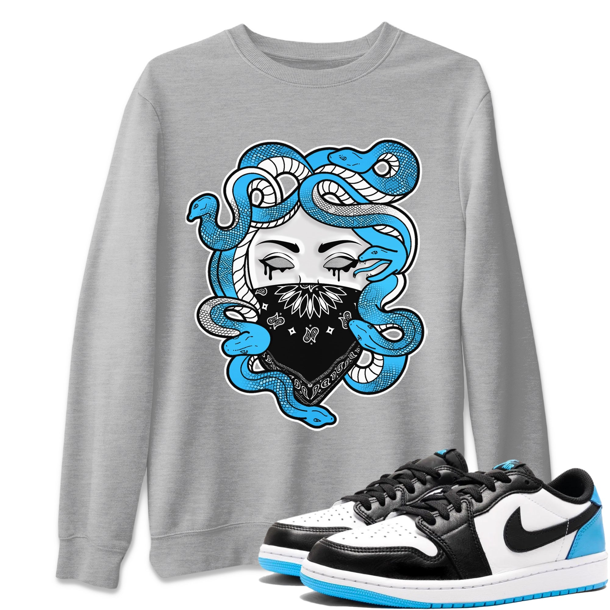 Medusa Unisex Tops - Air Jordan 1 Powder Blue