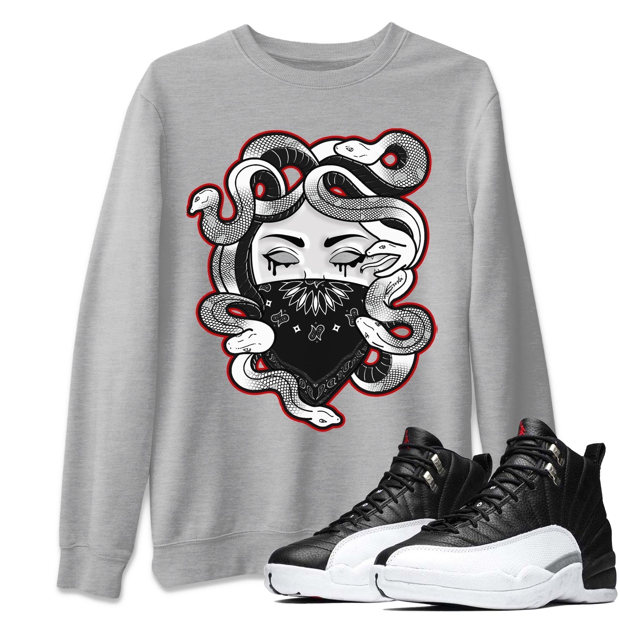 Medusa Unisex Tops - Air Jordan 12 Playoffs