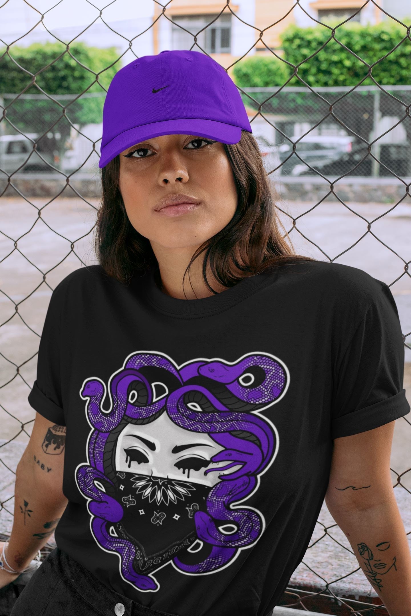 Medusa Unisex Tops - Air Jordan 13 Court Purple