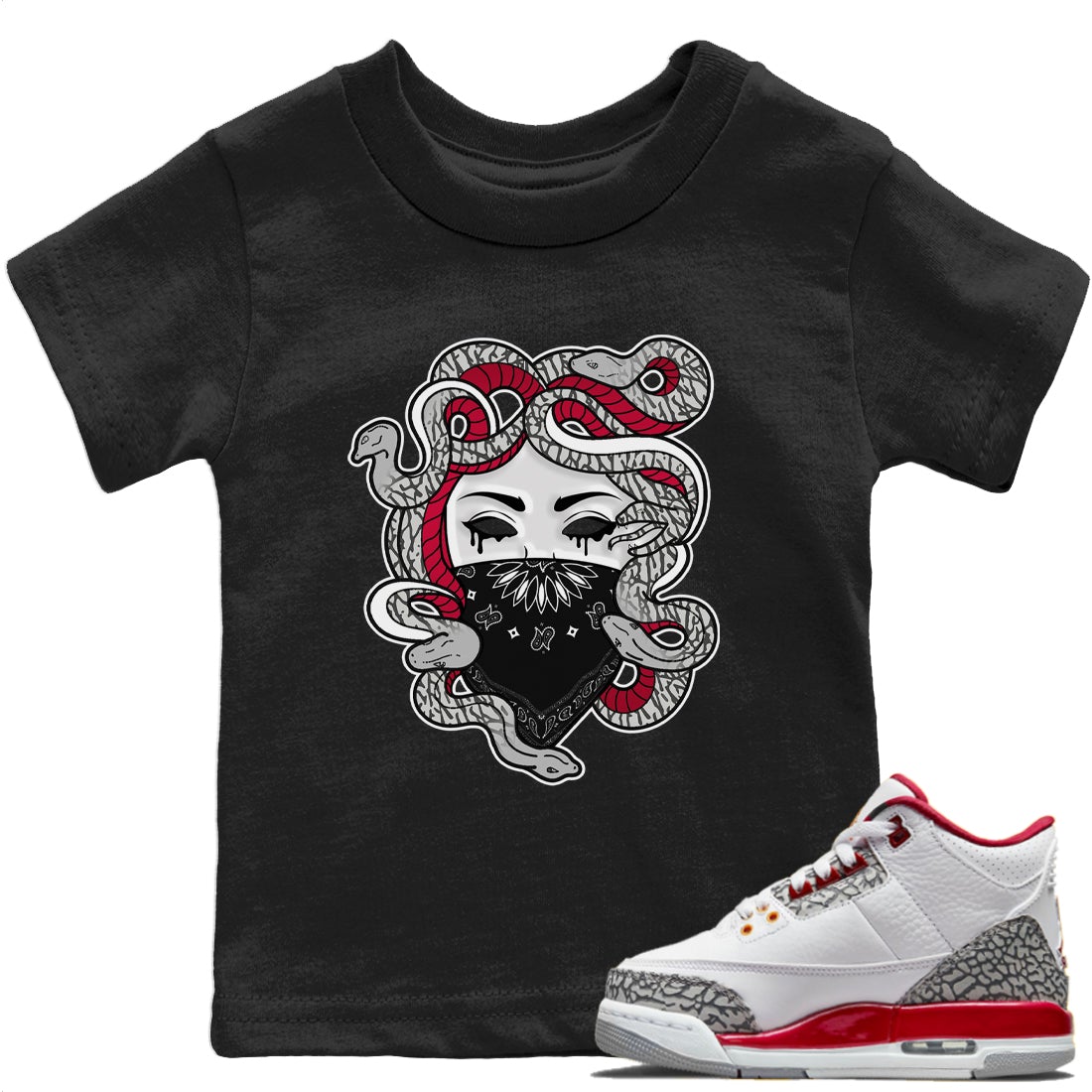 Medusa Kids Tops - Air Jordan 3 Cardinal