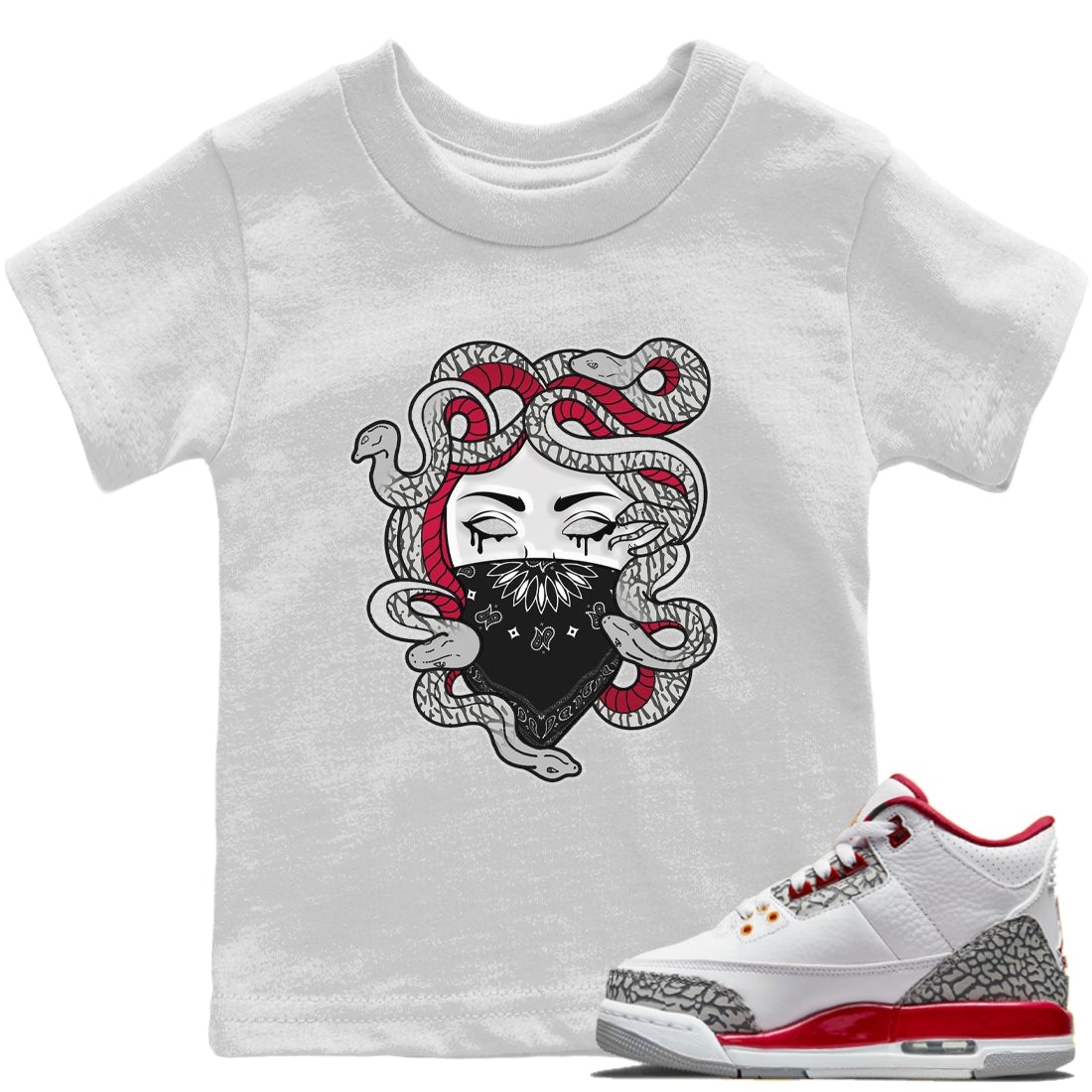 Medusa Kids Tops - Air Jordan 3 Cardinal