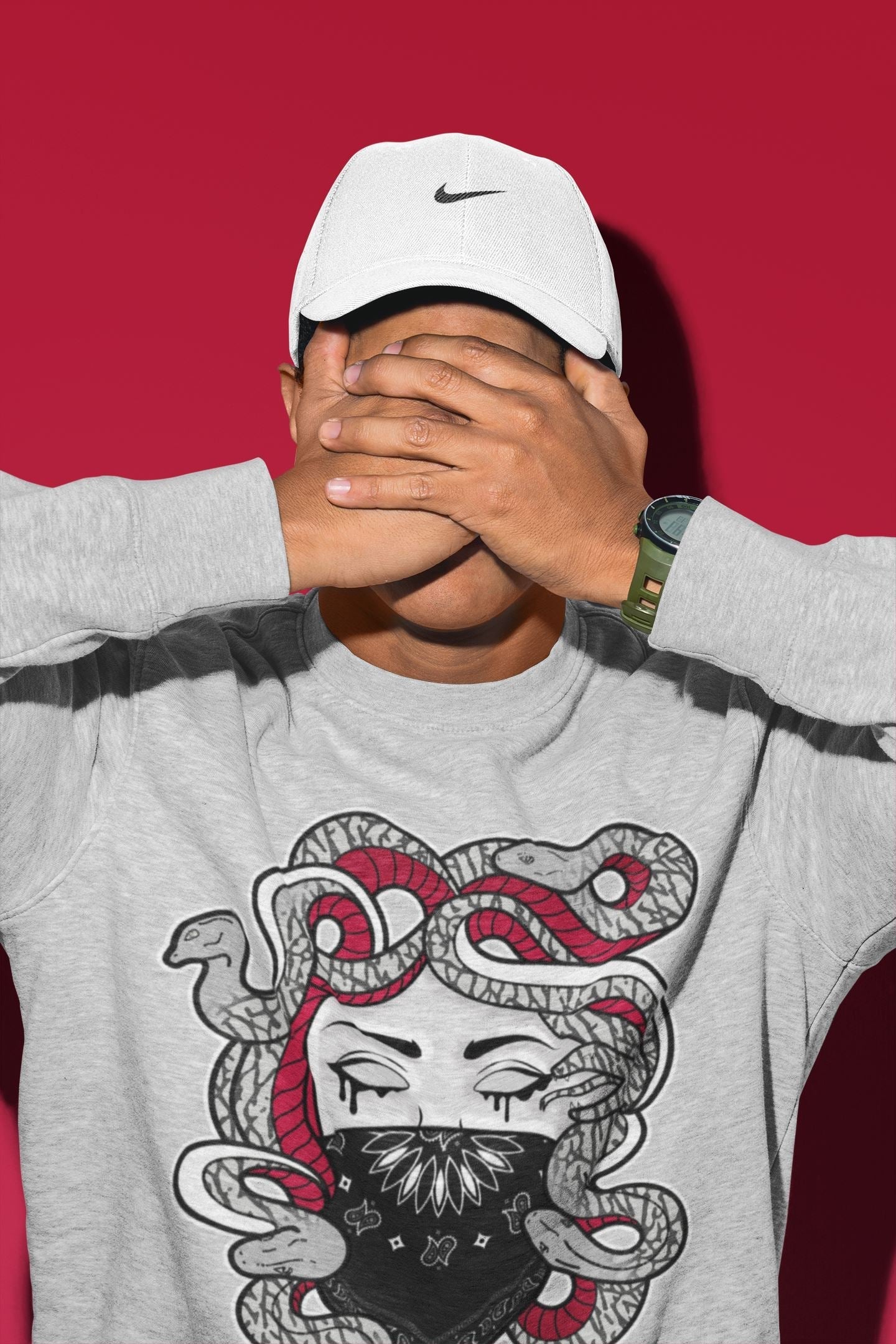 Medusa Unisex Tops - Air Jordan 3 Cardinal