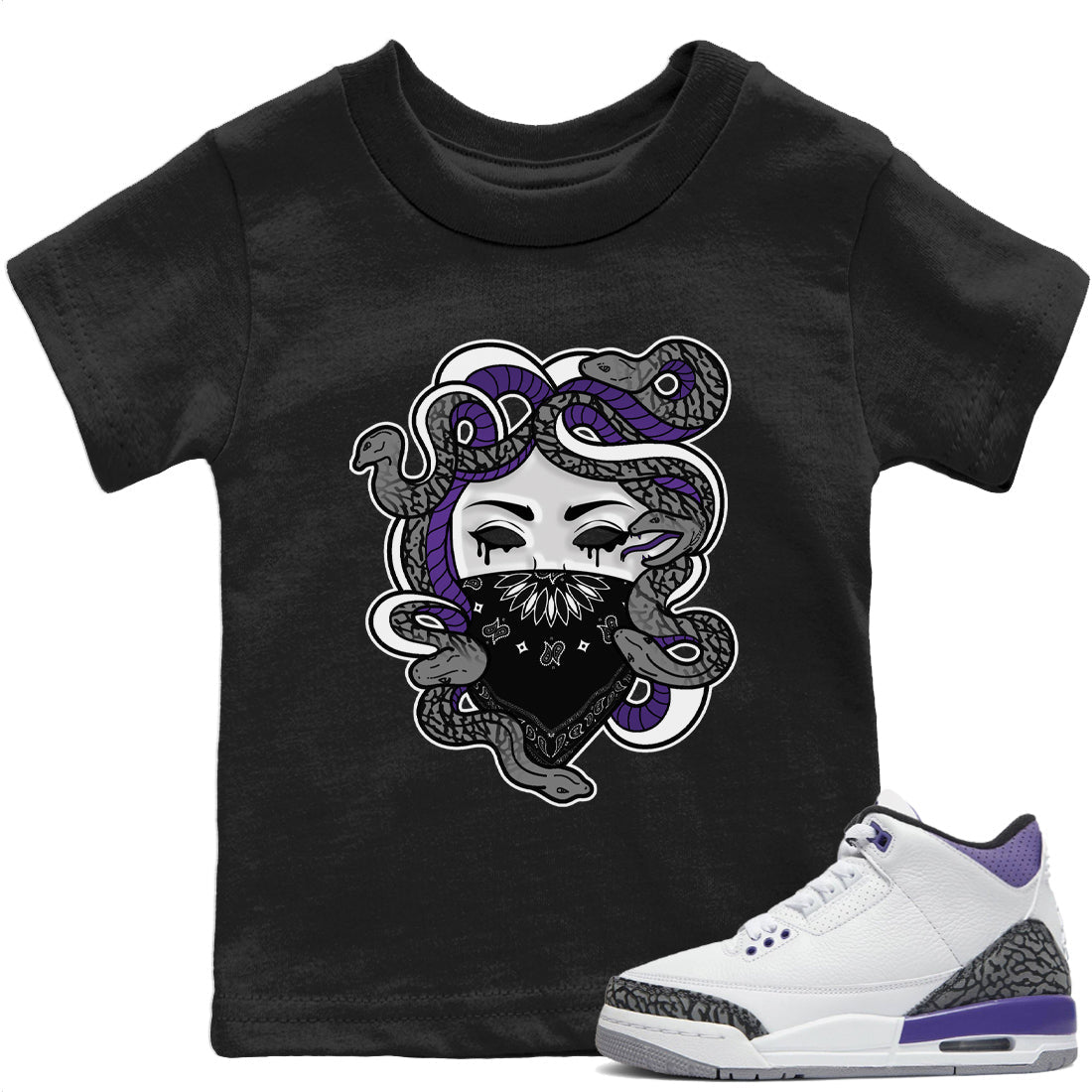 Medusa Kids Tops - Air Jordan 3 Dark Iris