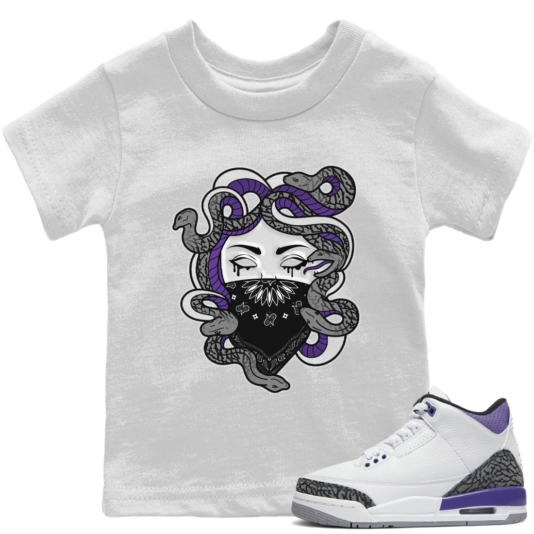 Medusa Kids Tops - Air Jordan 3 Dark Iris