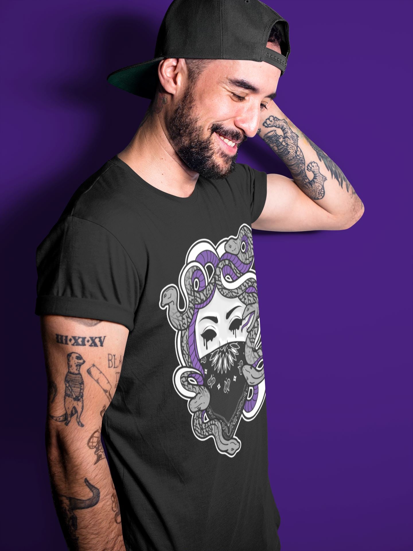 Medusa Unisex Tops - Air Jordan 3 Dark Iris
