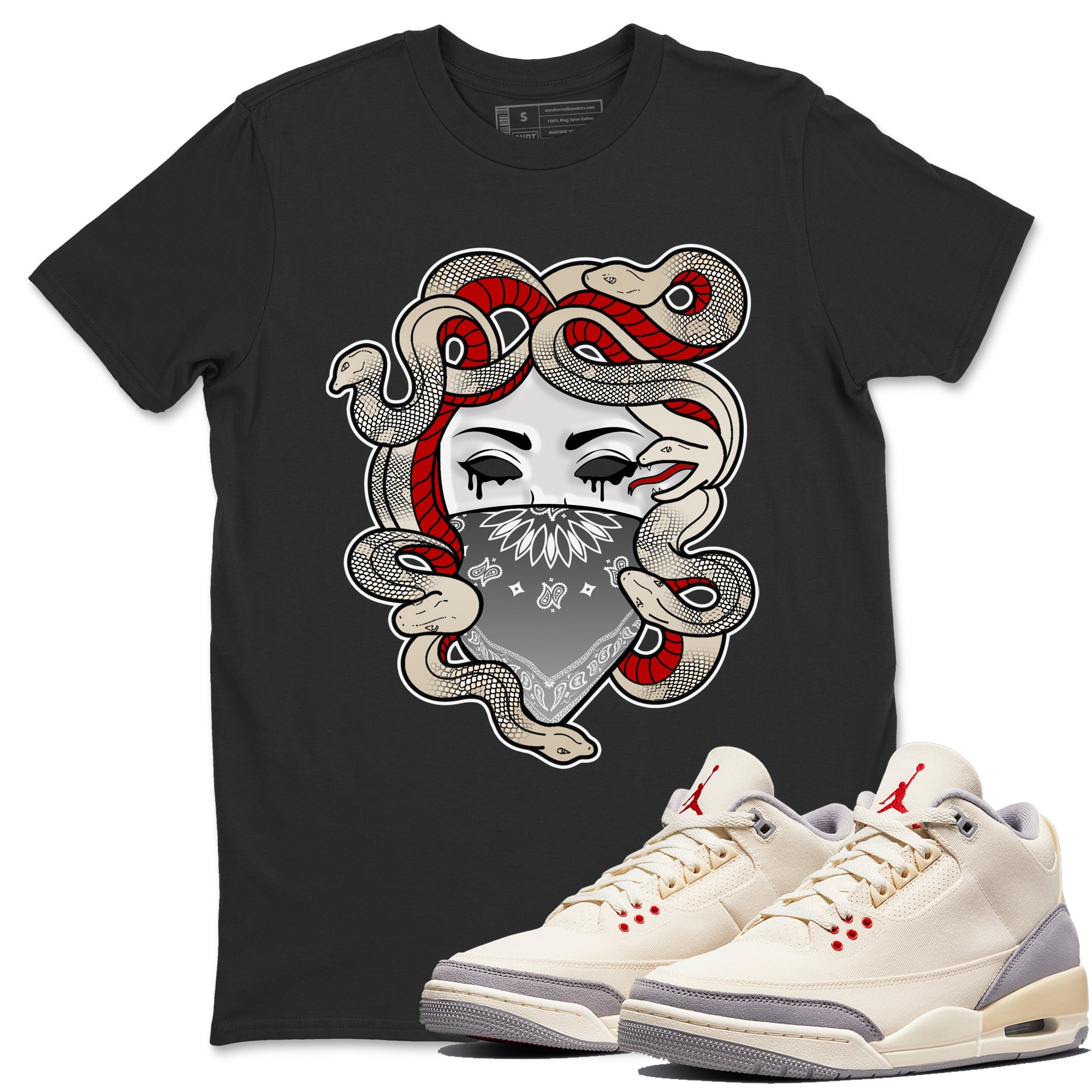 Medusa Unisex Tops - Air Jordan 3 Muslin