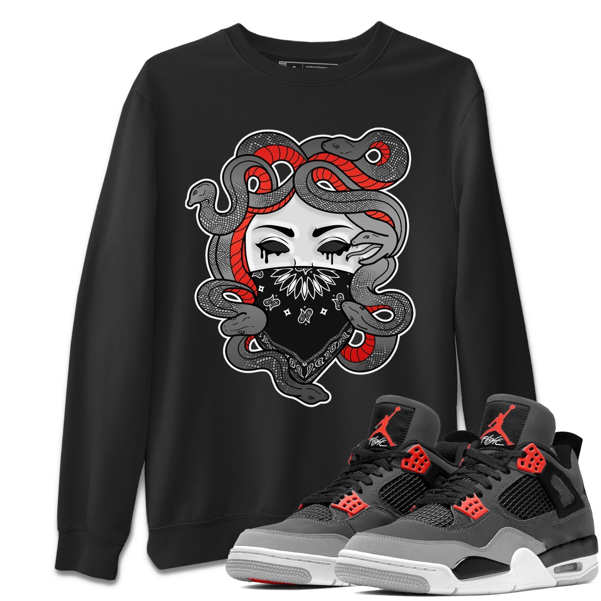 Medusa Unisex Tops - Air Jordan 4 Infrared