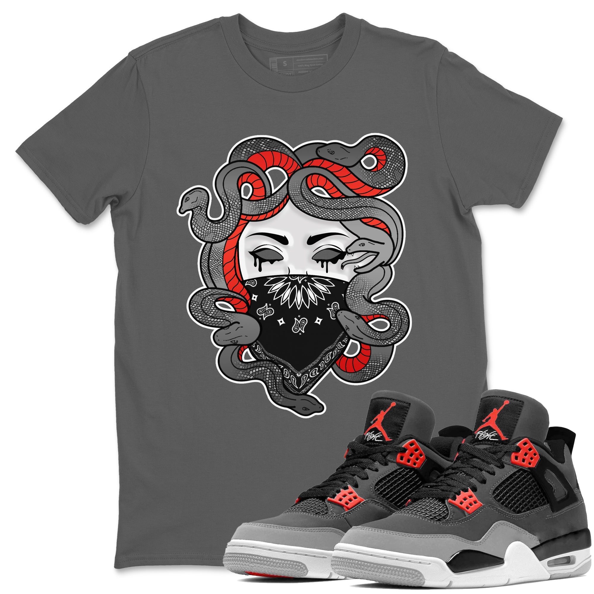 Medusa Unisex Tops - Air Jordan 4 Infrared