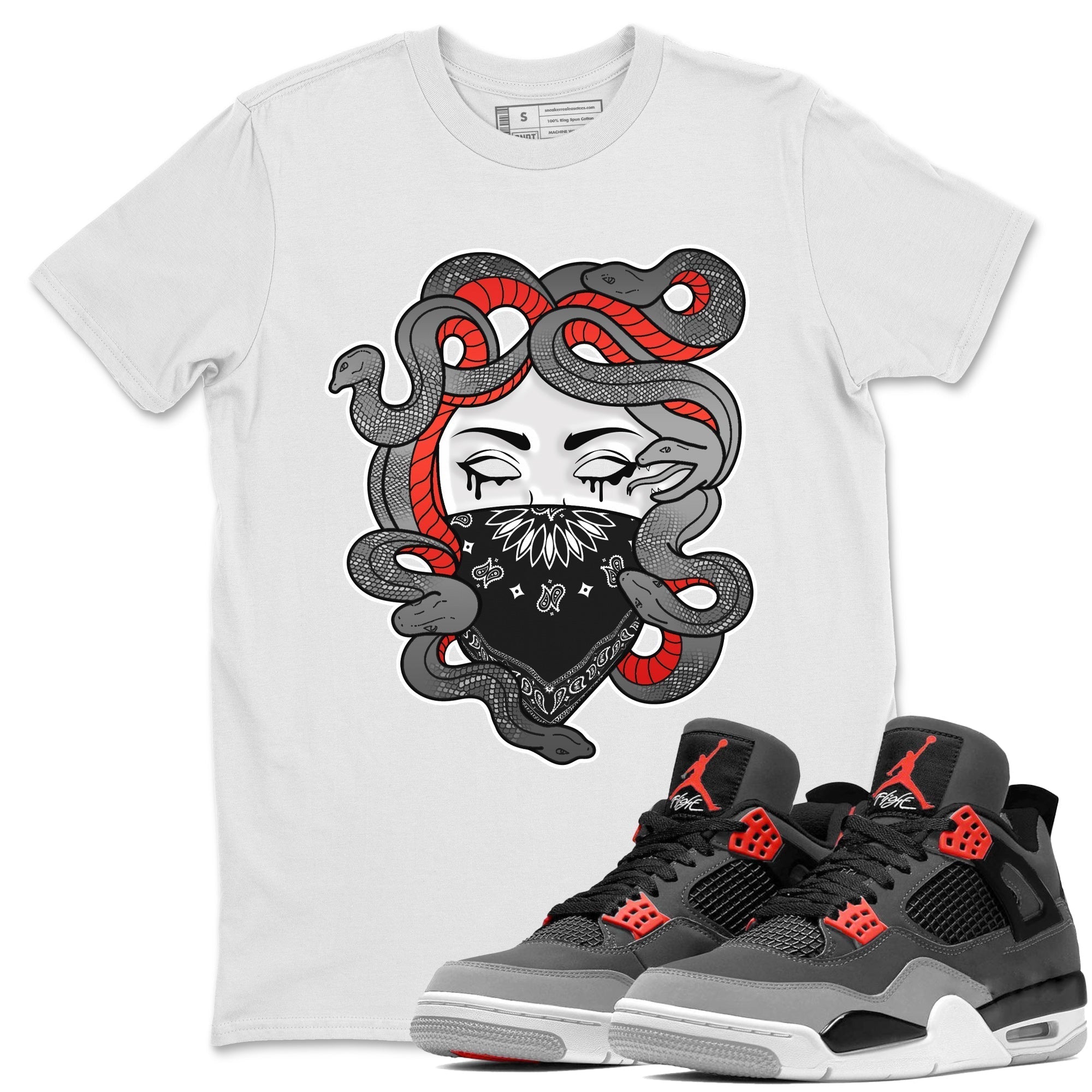 Medusa Unisex Tops - Air Jordan 4 Infrared