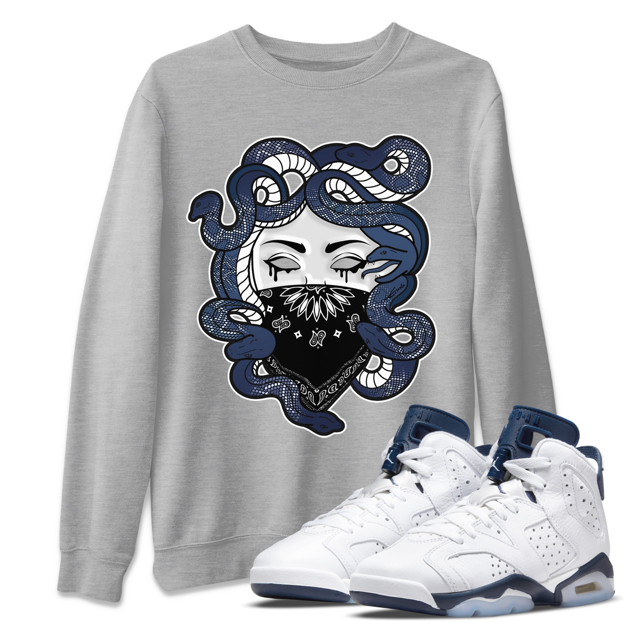 Medusa Unisex Tops - Air Jordan 6 Midnight Navy