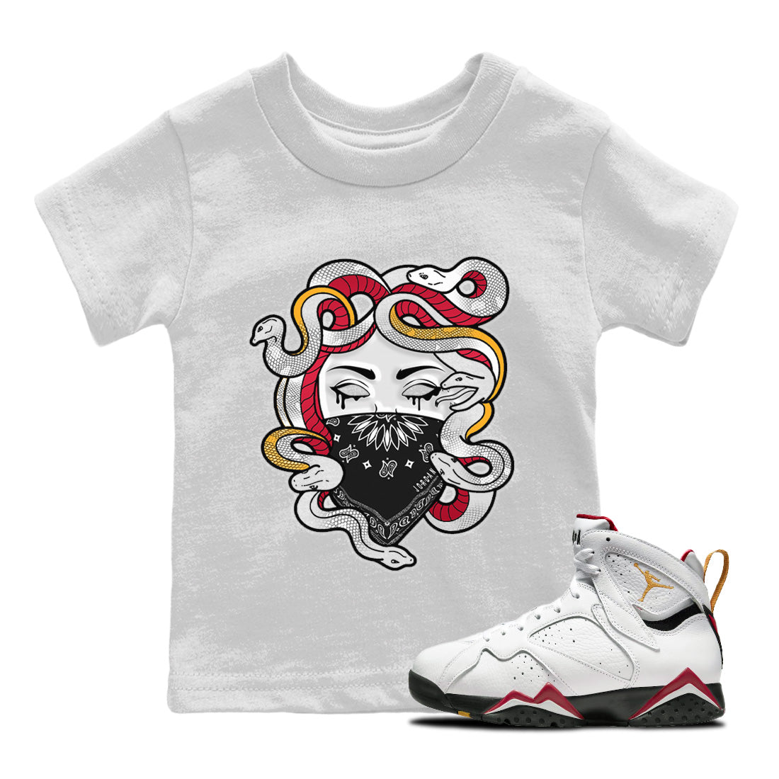Medusa Kids Tops - Air Jordan 7 Cardinal