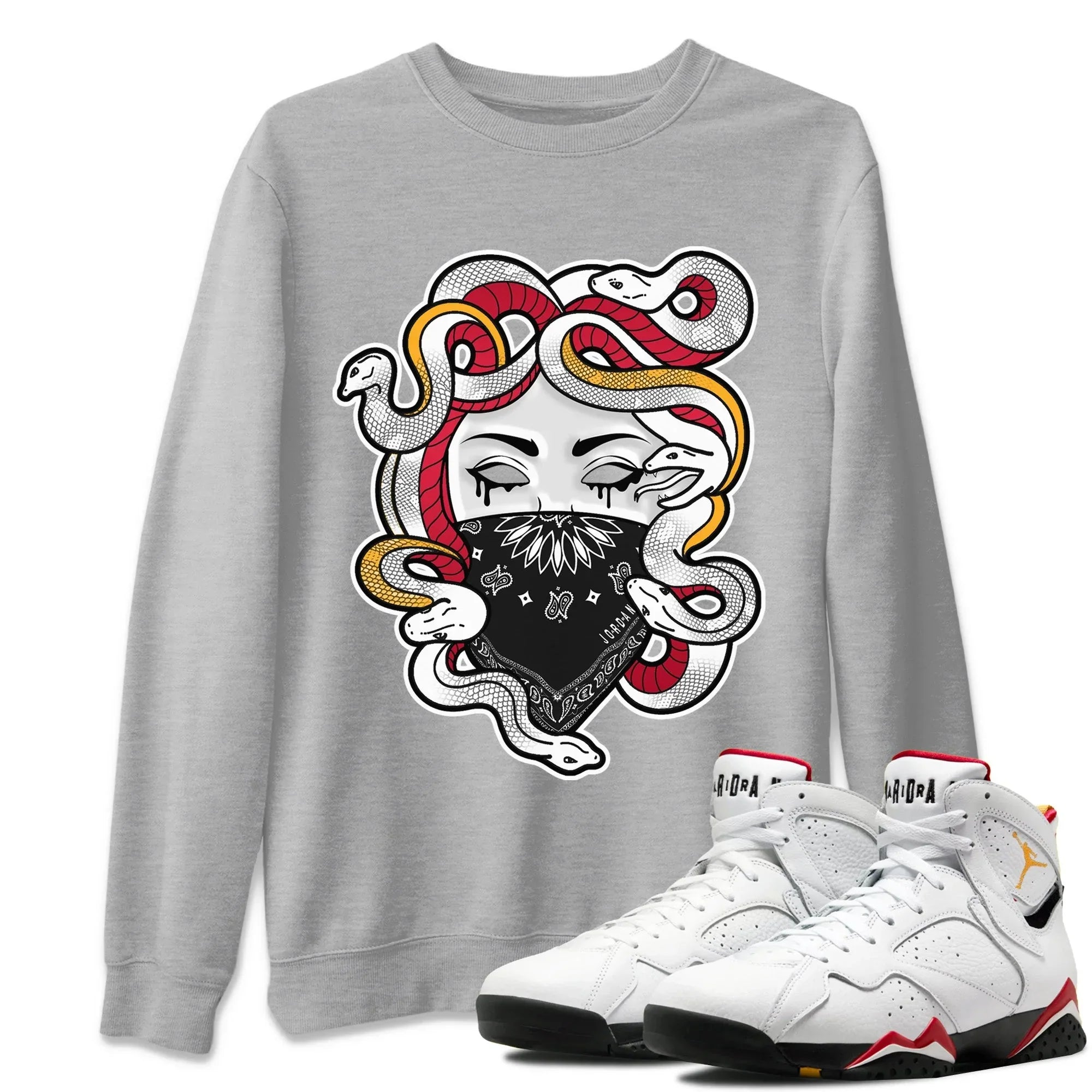 Medusa Unisex Tops - Air Jordan 7 Cardinal