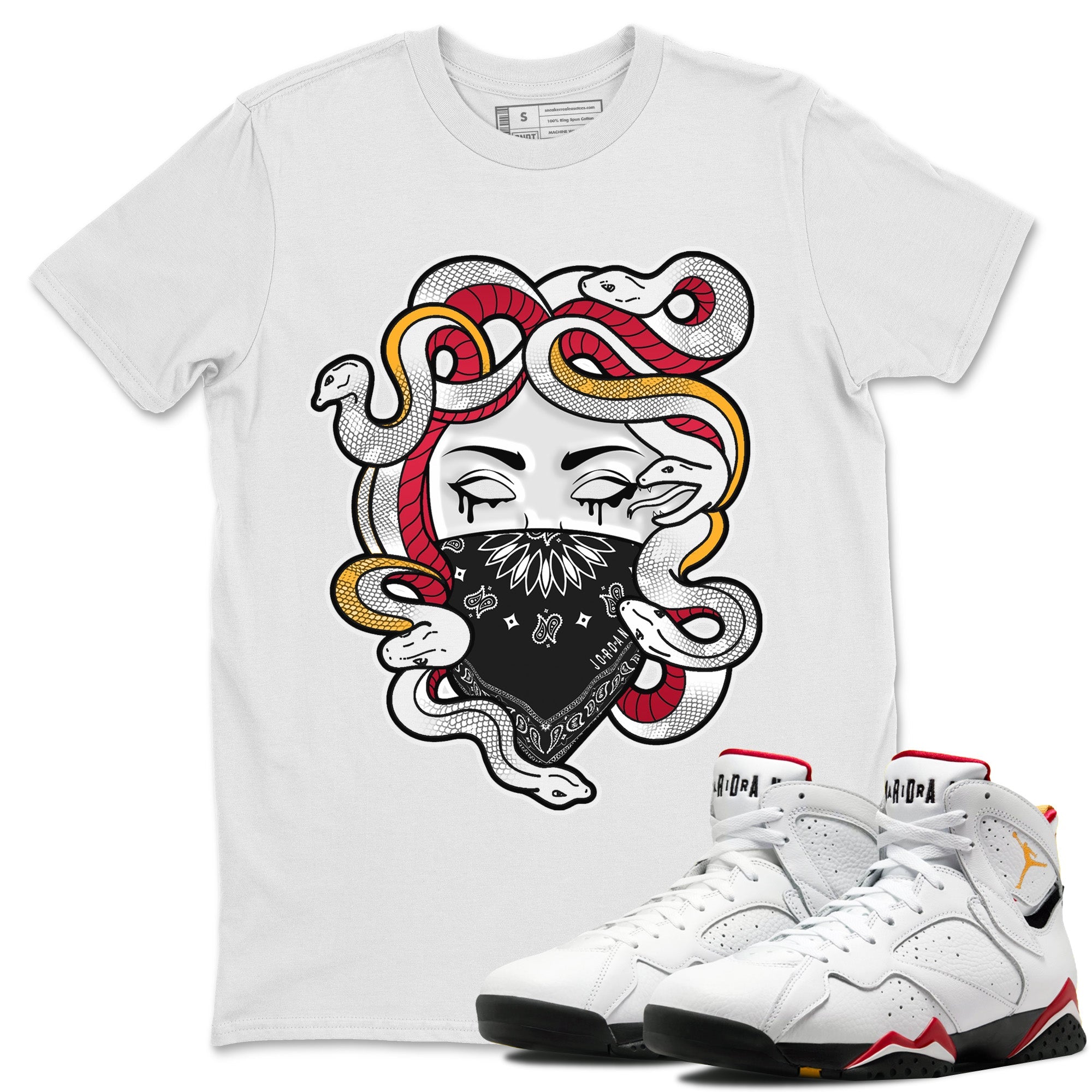 Medusa Unisex Tops - Air Jordan 7 Cardinal