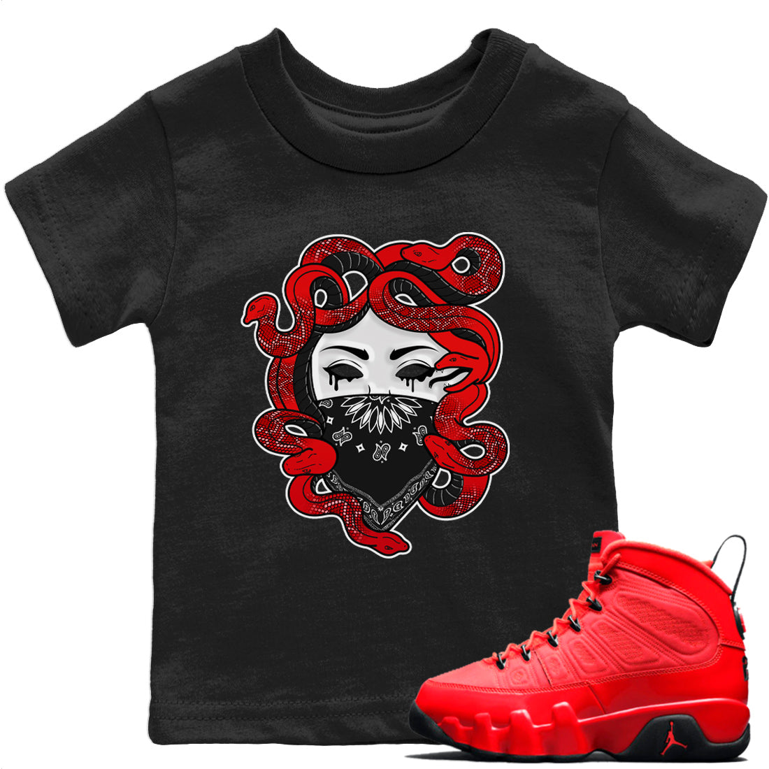 Medusa Kids Tops - Air Jordan 9 Chile Red
