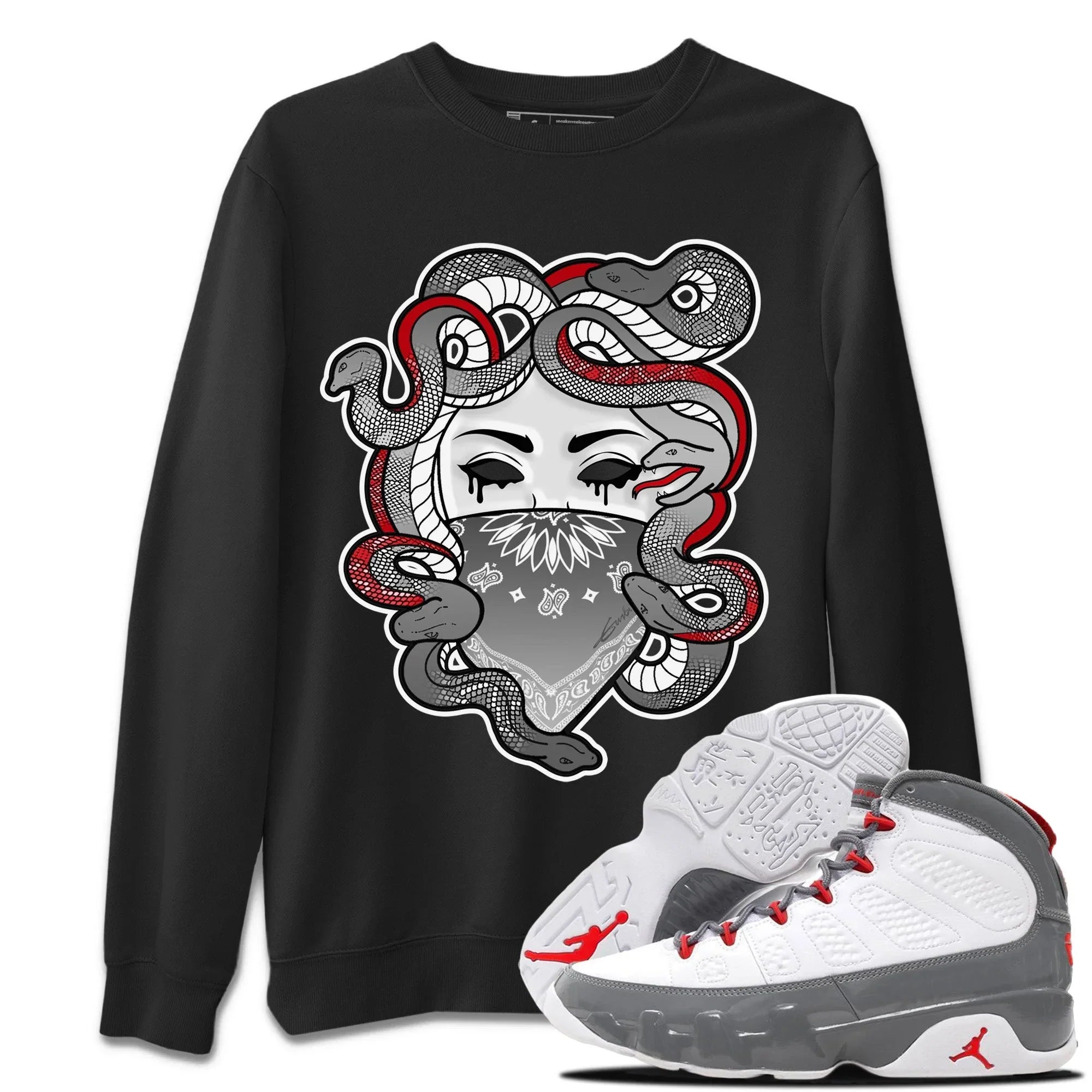 Medusa Unisex Tops - Air Jordan 9 Fire Red