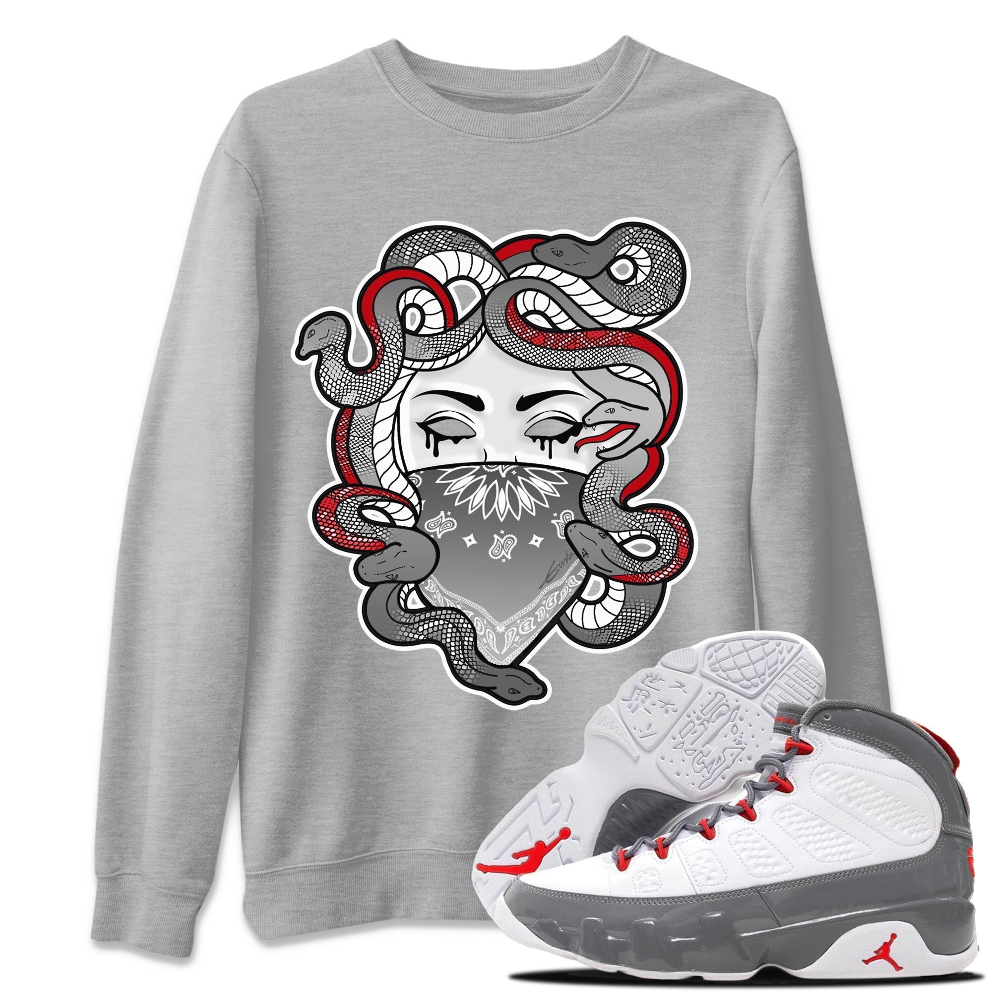 Medusa Unisex Tops - Air Jordan 9 Fire Red