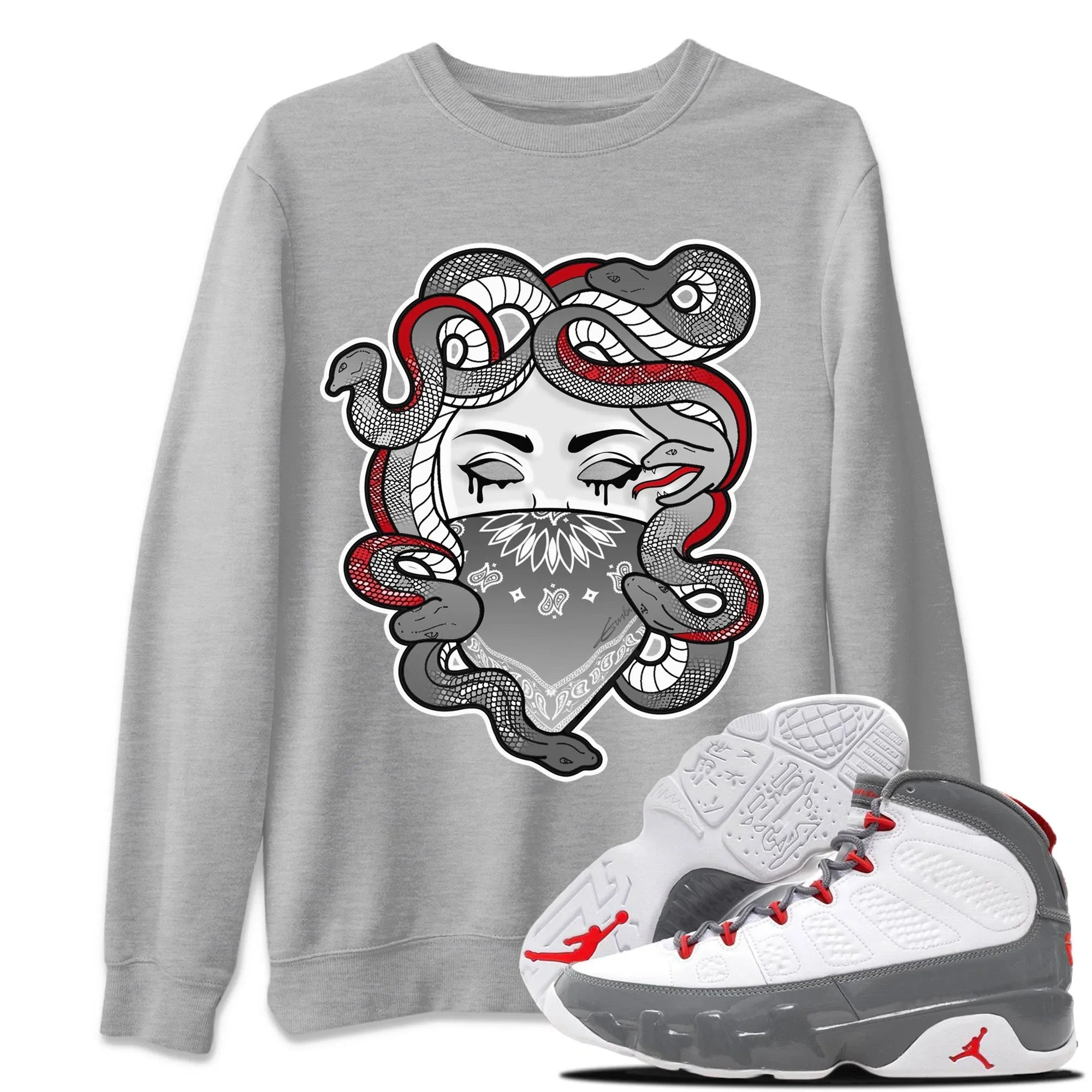 Medusa Unisex Tops - Air Jordan 9 Fire Red
