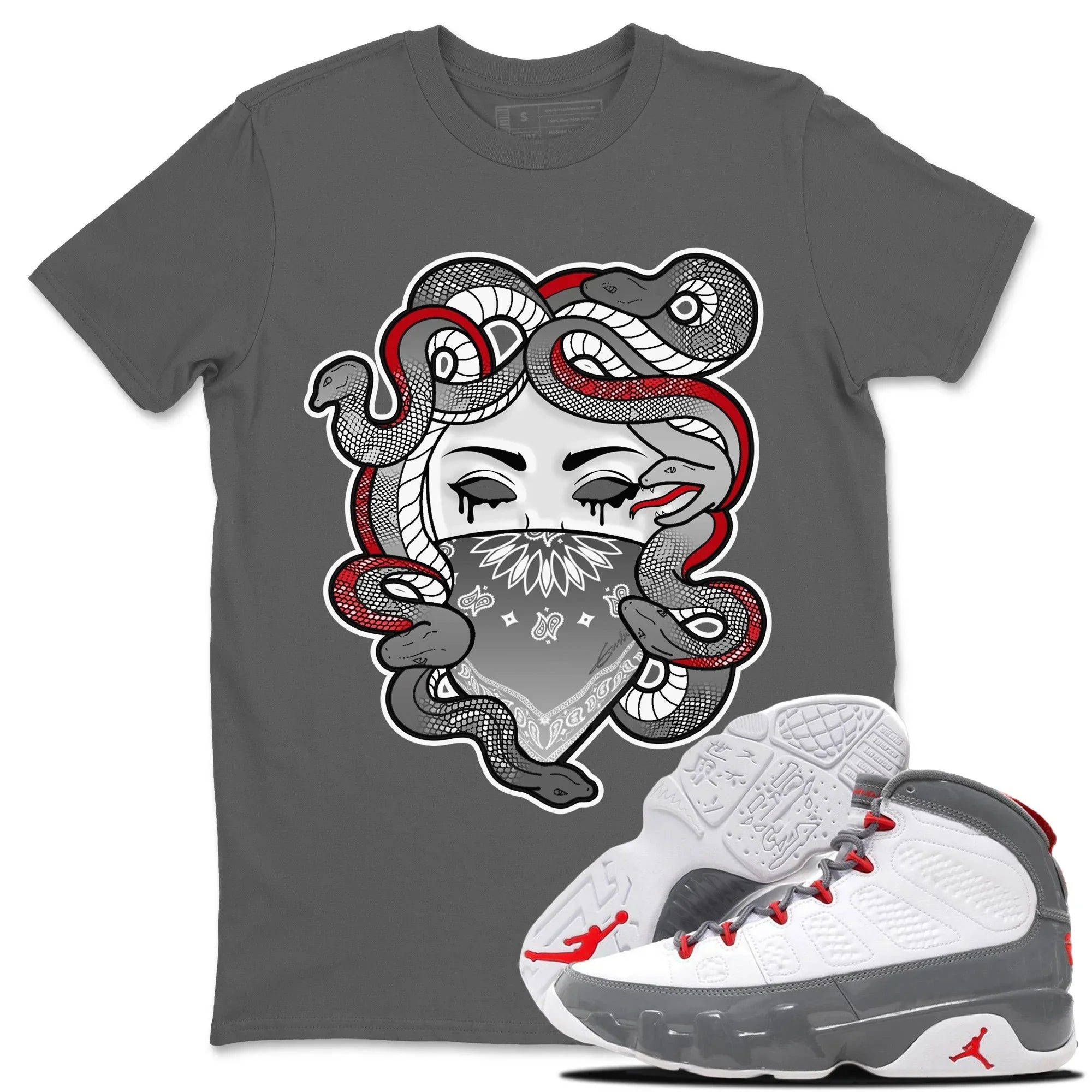 Medusa Unisex Tops - Air Jordan 9 Fire Red