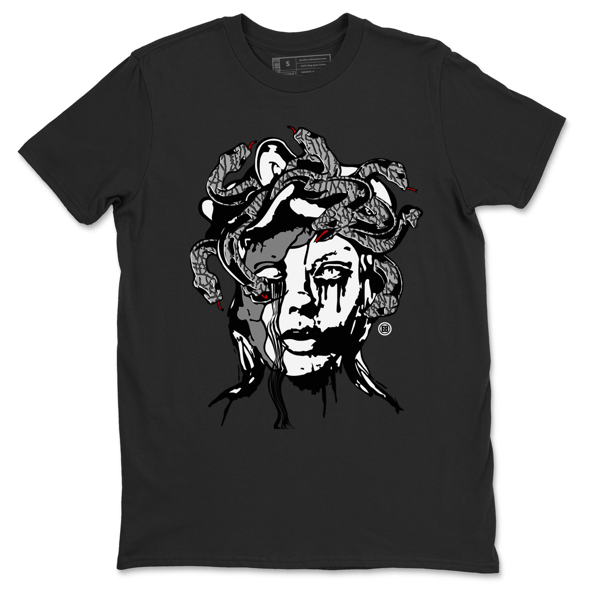 Medusa Statue snkmatch Tees - Air Jordan 3 Cement Grey