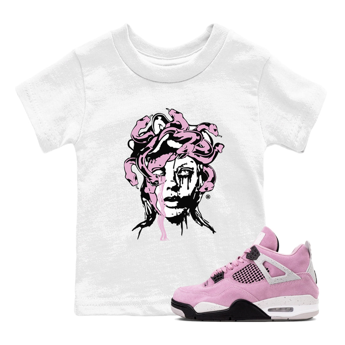 Medusa Statue snkmatch Tees Kids - Air Jordan 4 Orchid