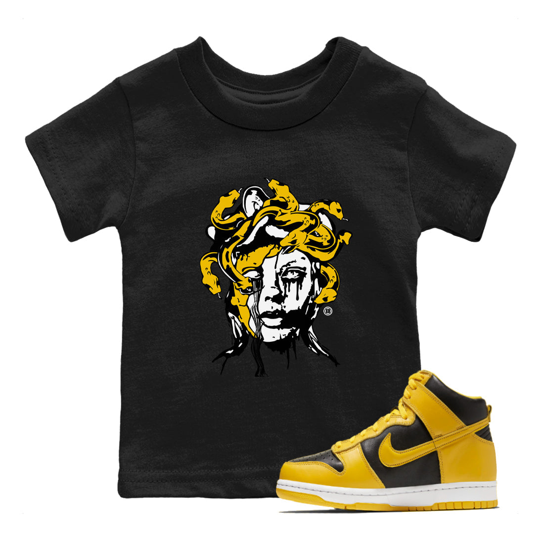 Medusa Statue snkmatch Tees Kids - Dunk High Pollen