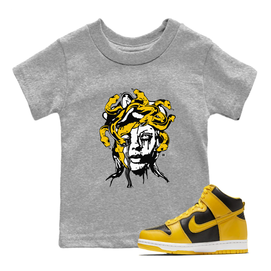 Medusa Statue snkmatch Tees Kids - Dunk High Pollen