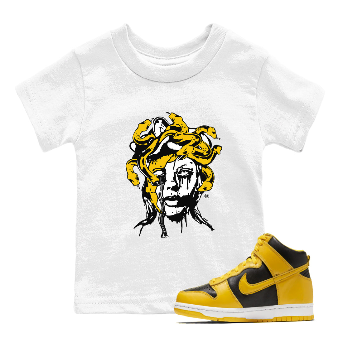 Medusa Statue snkmatch Tees Kids - Dunk High Pollen