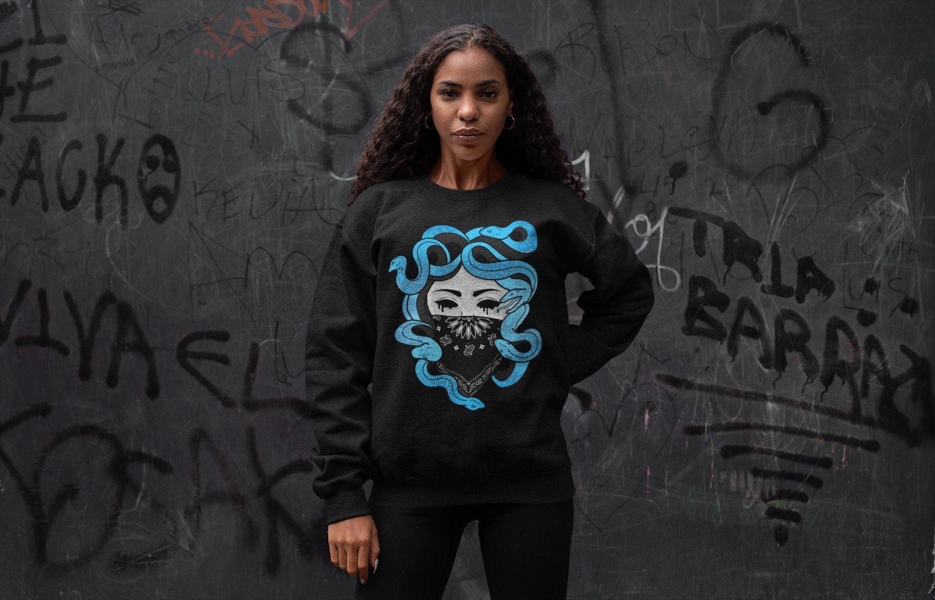 Medusa Unisex Tops - Yeezy 700 Bright Cyan