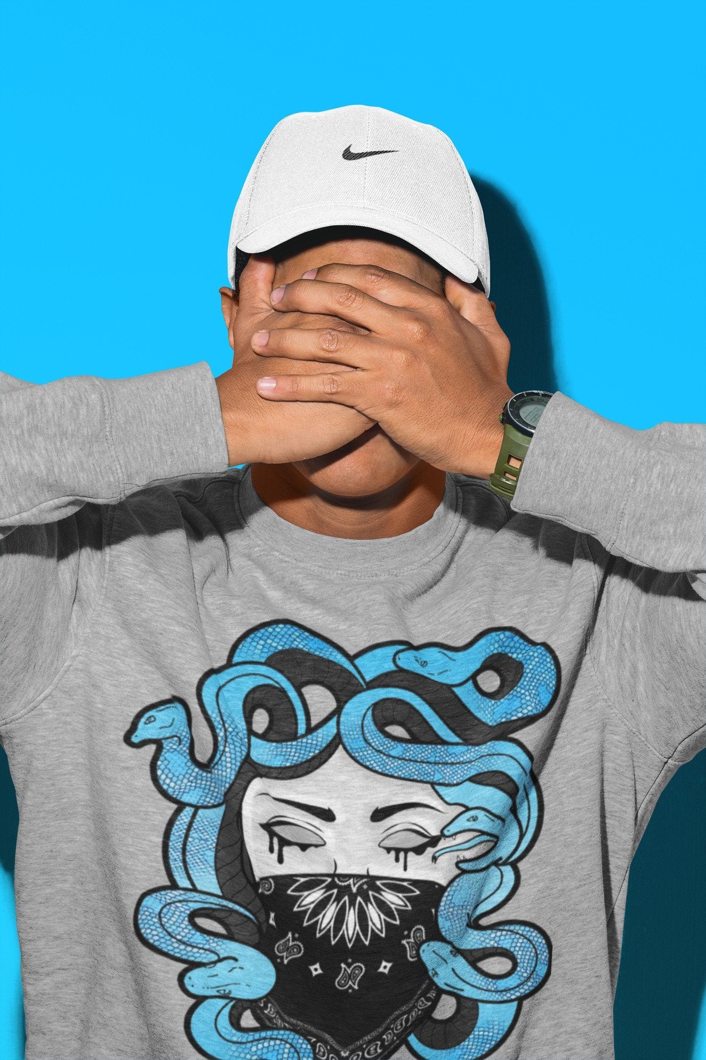 Medusa Unisex Tops - Yeezy 700 Bright Cyan