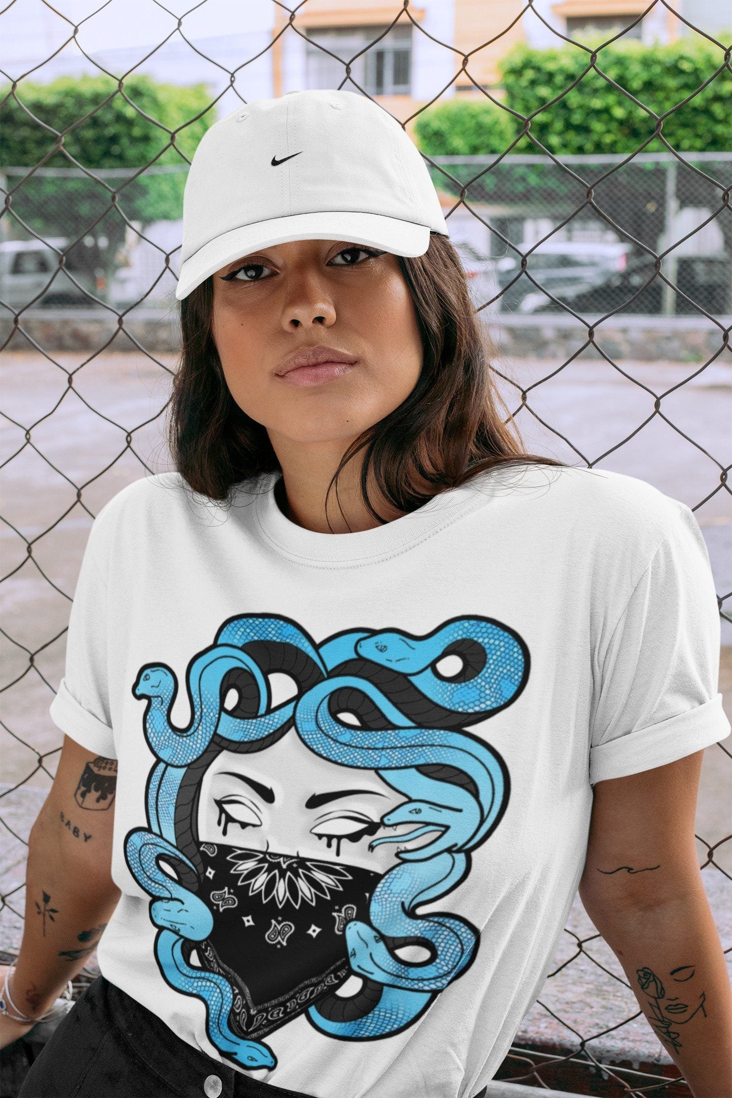 Medusa Unisex Tops - Yeezy 700 Bright Cyan