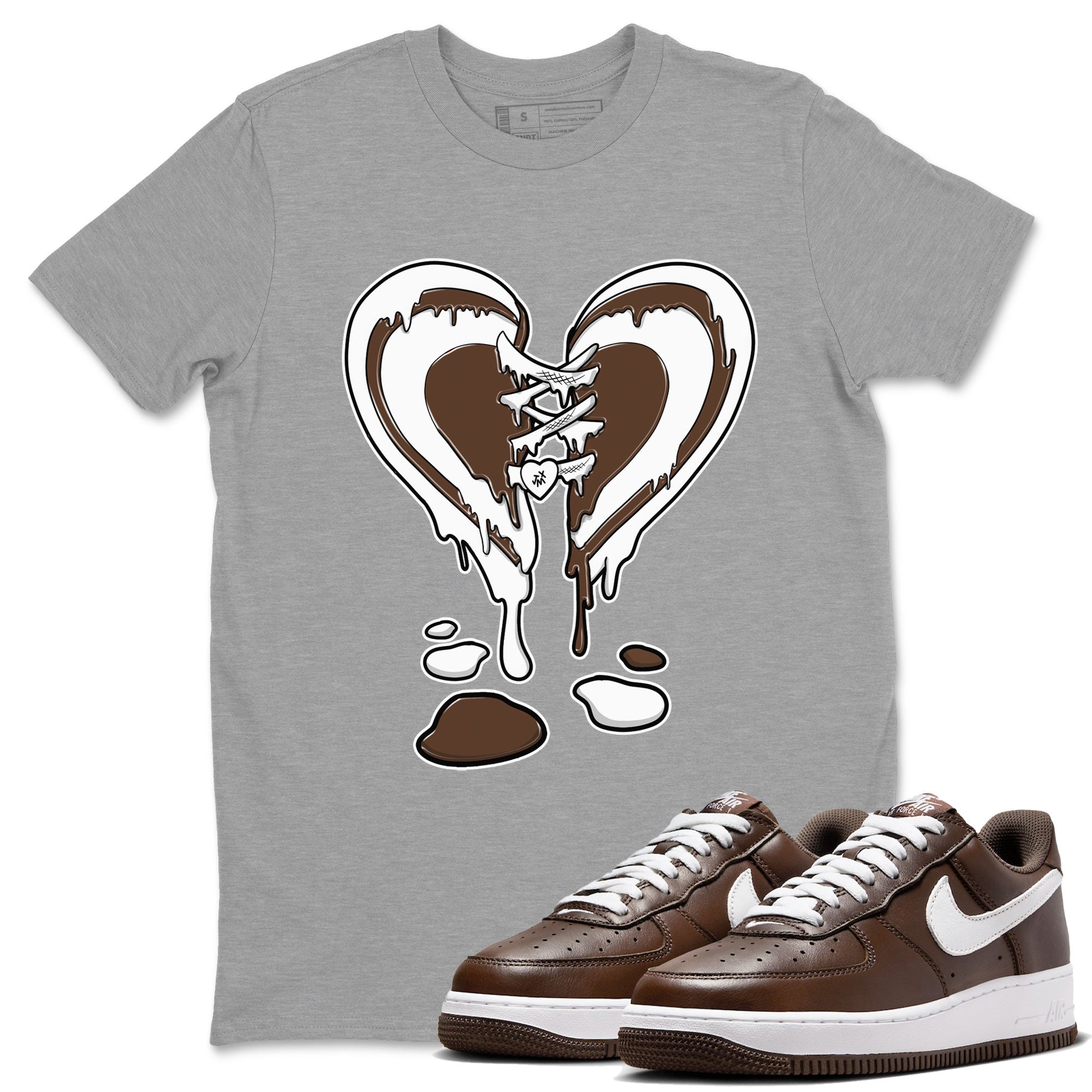 Melting Heart snkmatch Tee - Air Force 1 Chocolate