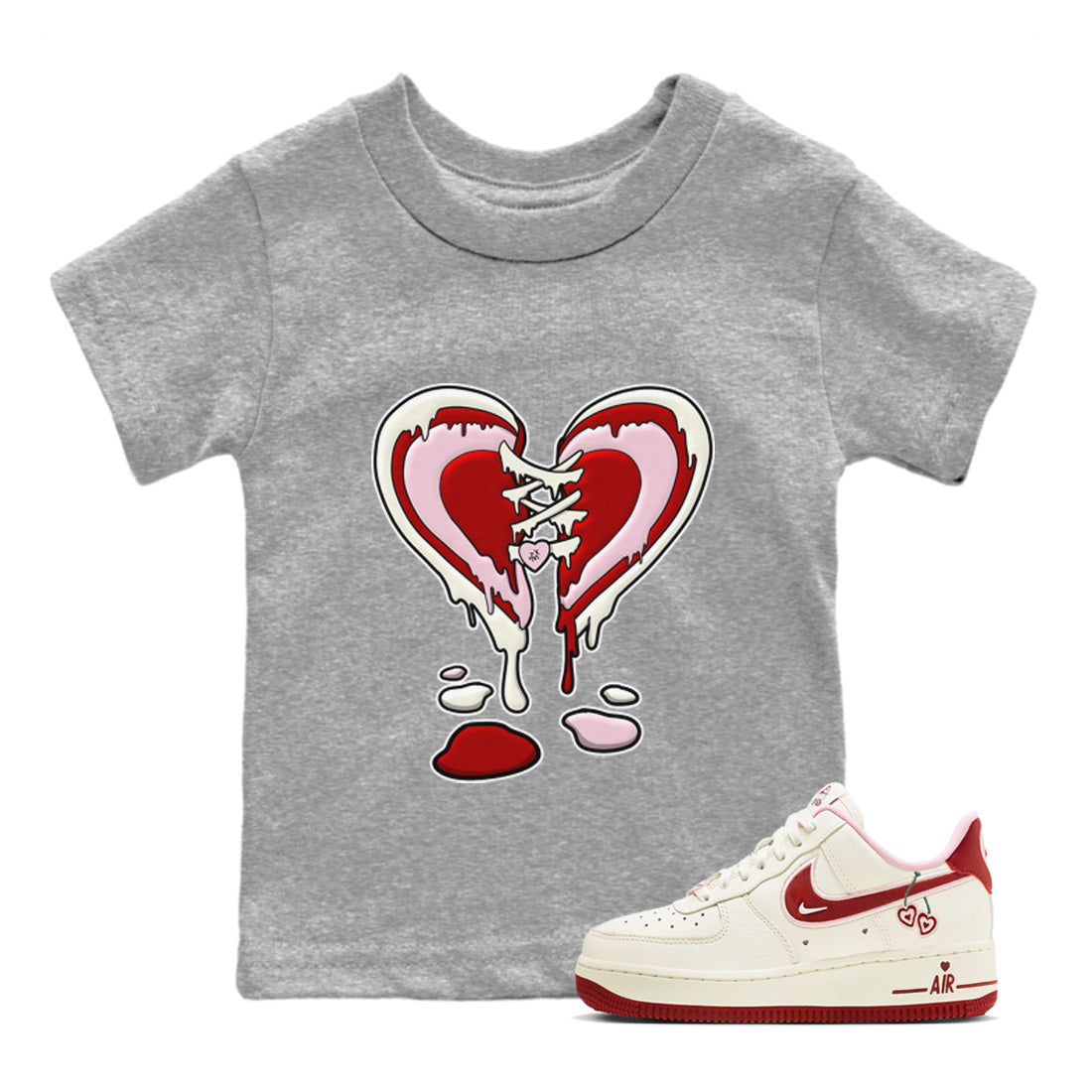 Melting Heart Kids Tops - Air Force 1 Valentines Day