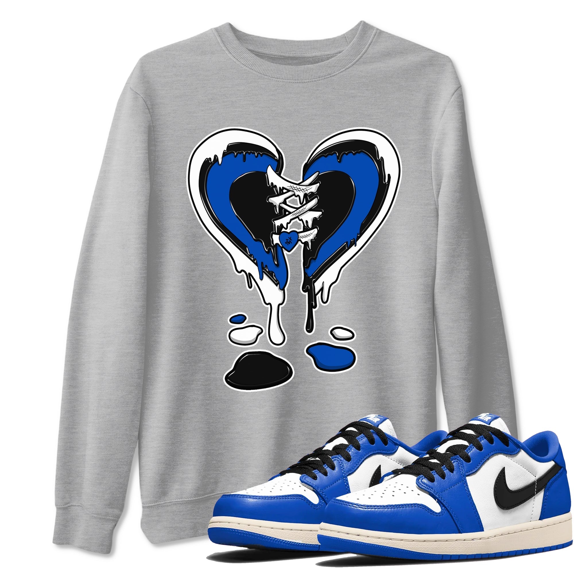 Melting Heart snkmatch Tees - Air Jordan 1 Game Royal