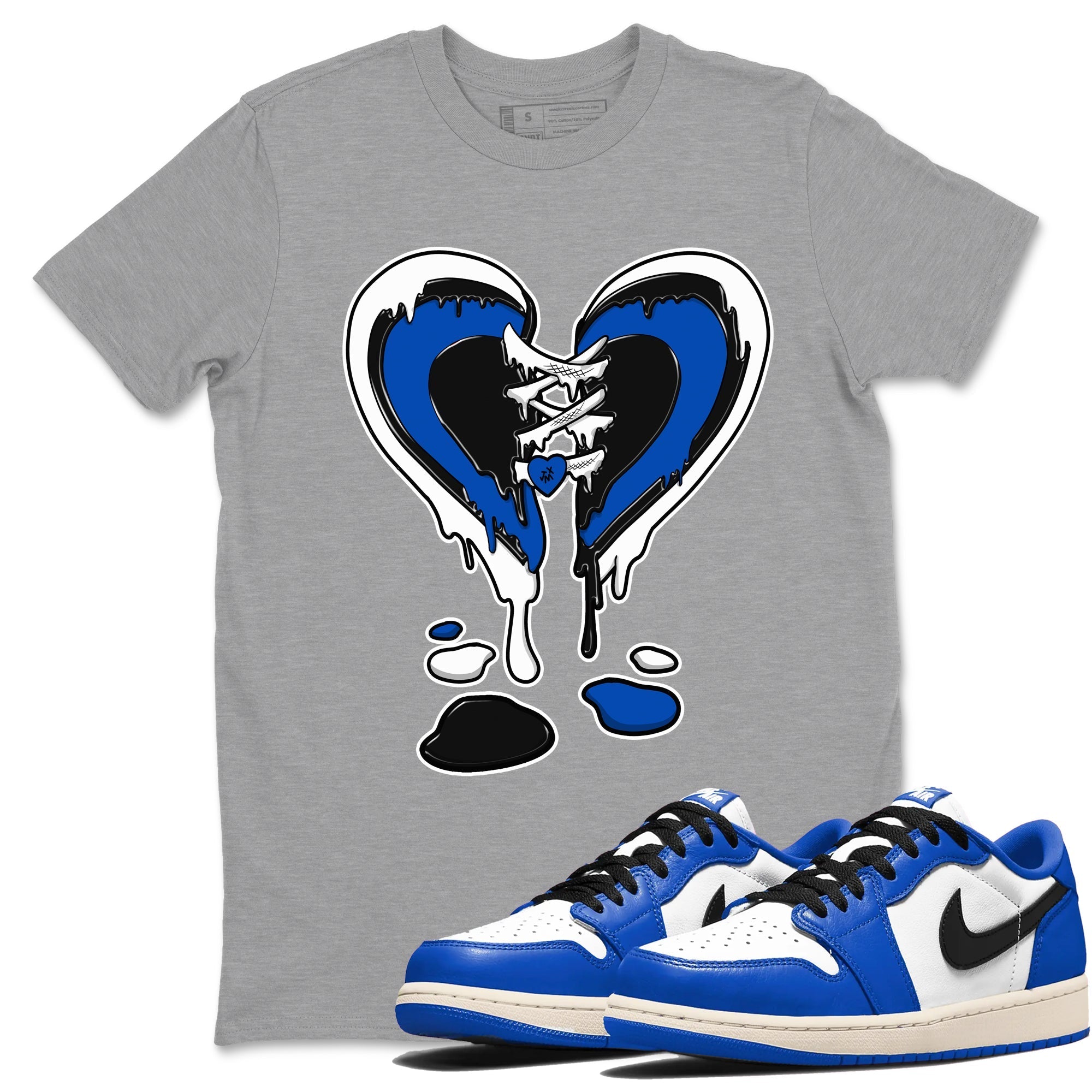 Melting Heart snkmatch Tees - Air Jordan 1 Game Royal