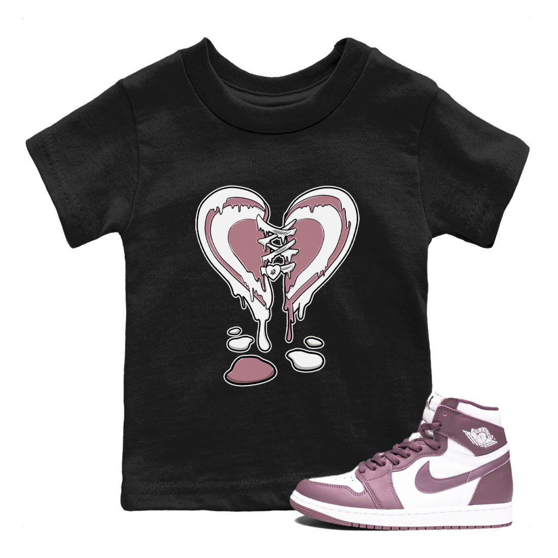 Melting Heart snkmatch Tee Kids - Air Jordan 1 Mauve