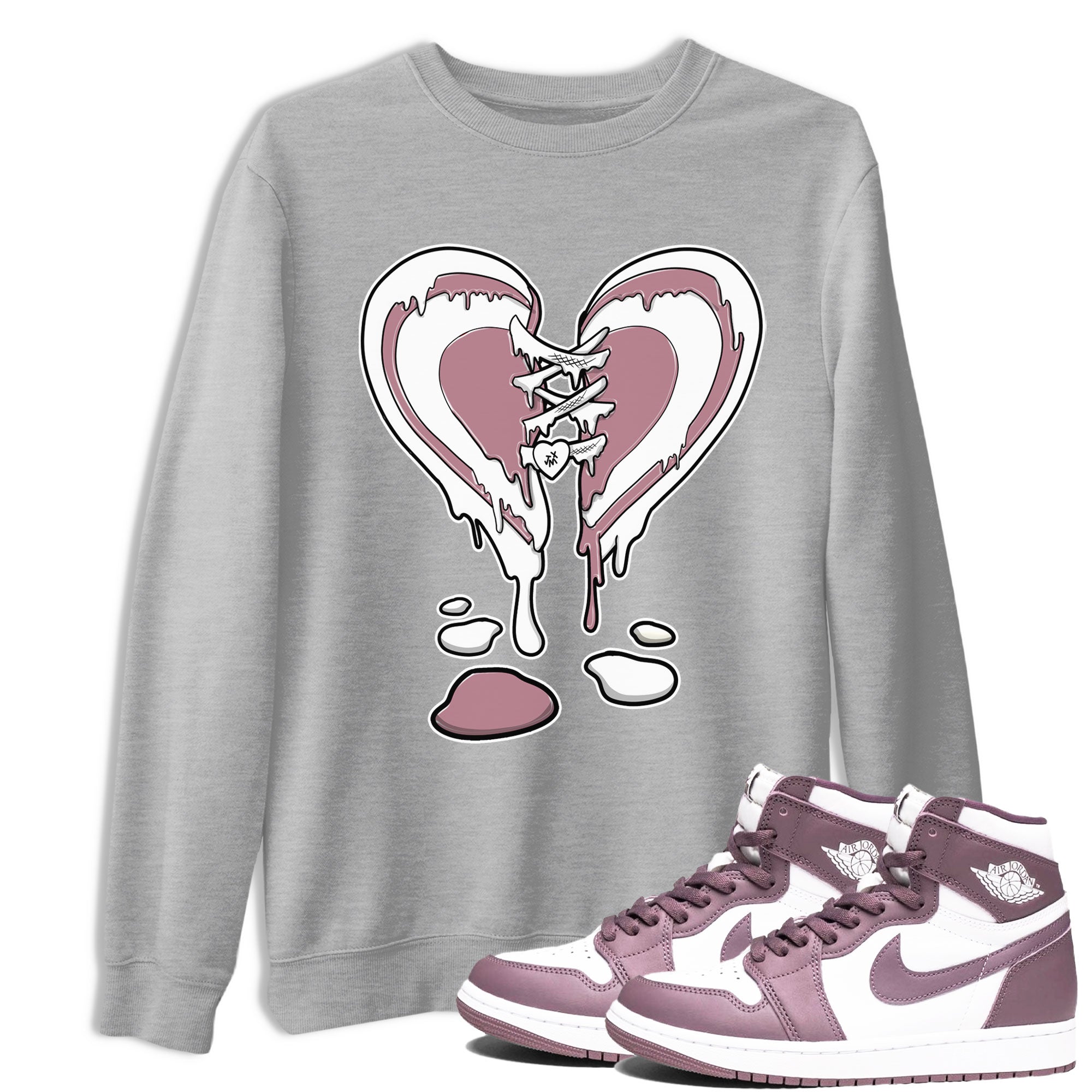 Melting Heart snkmatch Tee - Air Jordan 1 Mauve