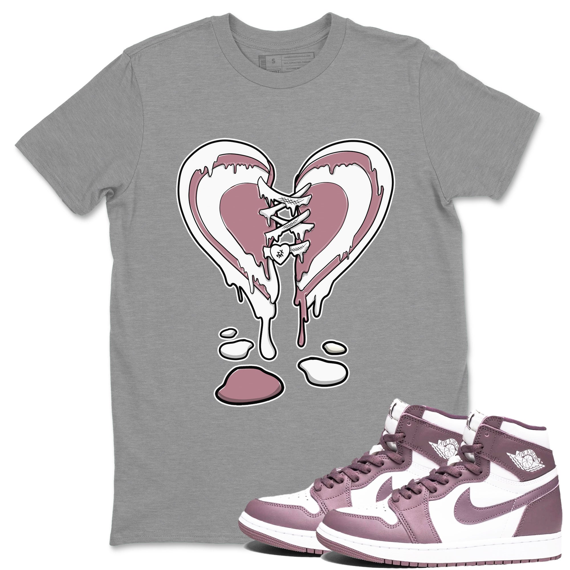 Melting Heart snkmatch Tee - Air Jordan 1 Mauve