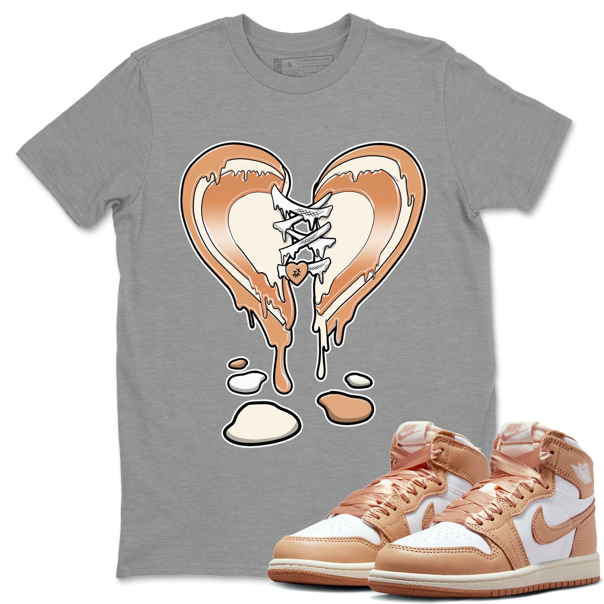 Melting Heart snkmatch Tee - Air Jordan 1 Praline