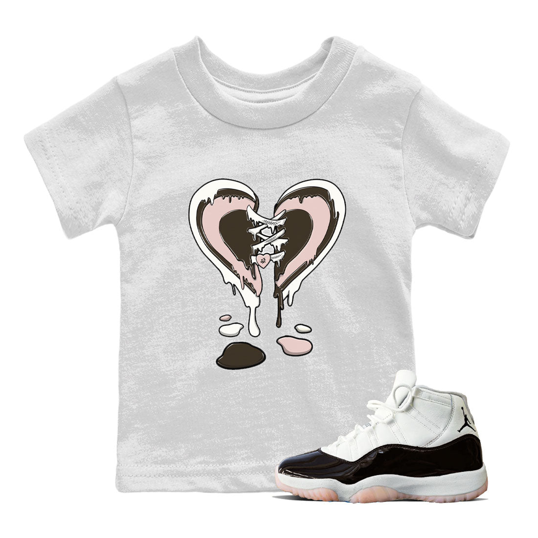 Melting Heart snkmatch Tee Kids - Air Jordan 11 Neapolitan