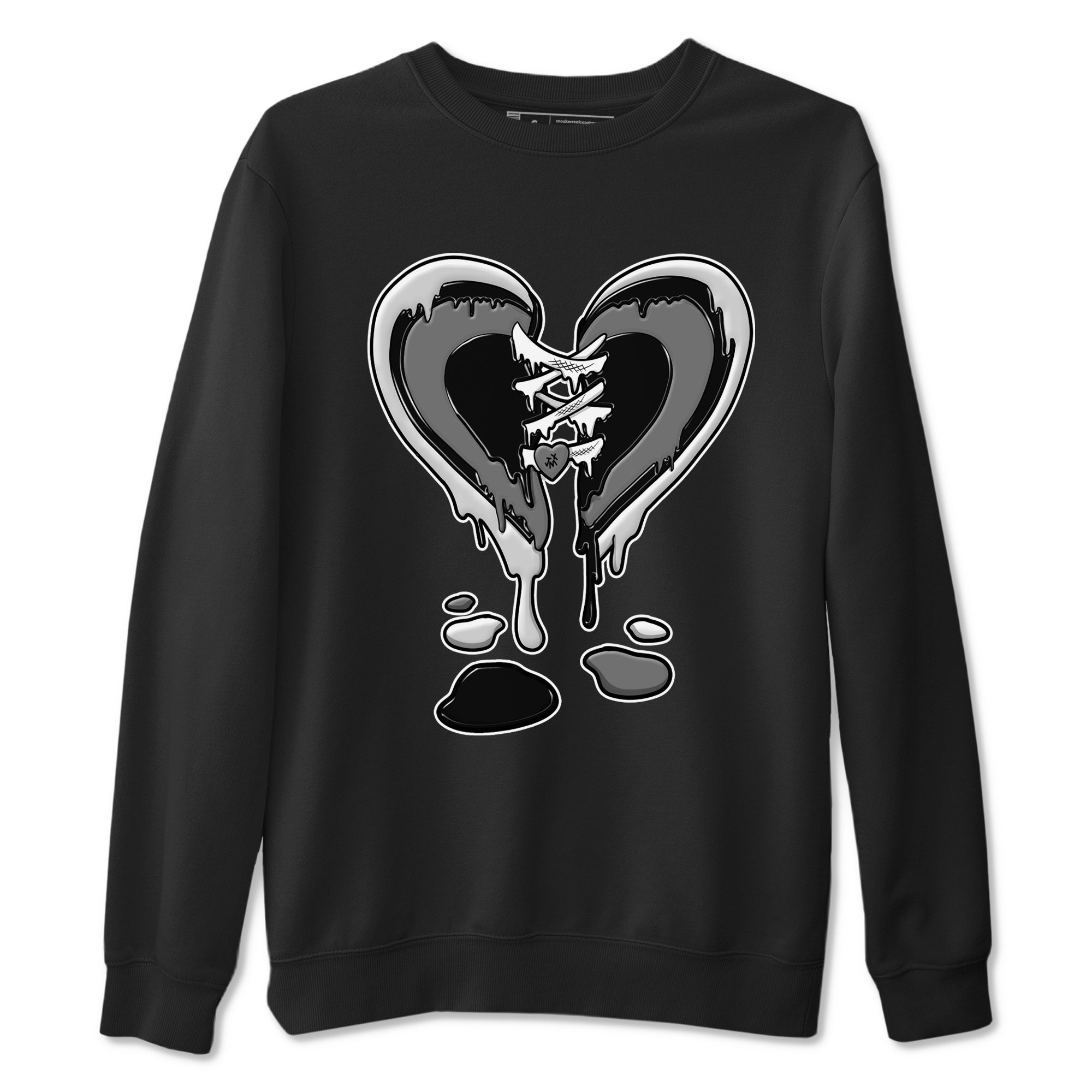 Melting Heart snkmatch Tees - Air Jordan 12 Black Wolf Grey