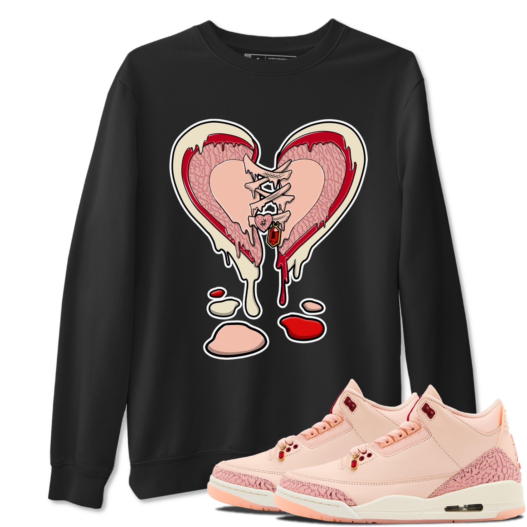 Melting Heart snkmatch Tees - Air Jordan 3 Valentines Day