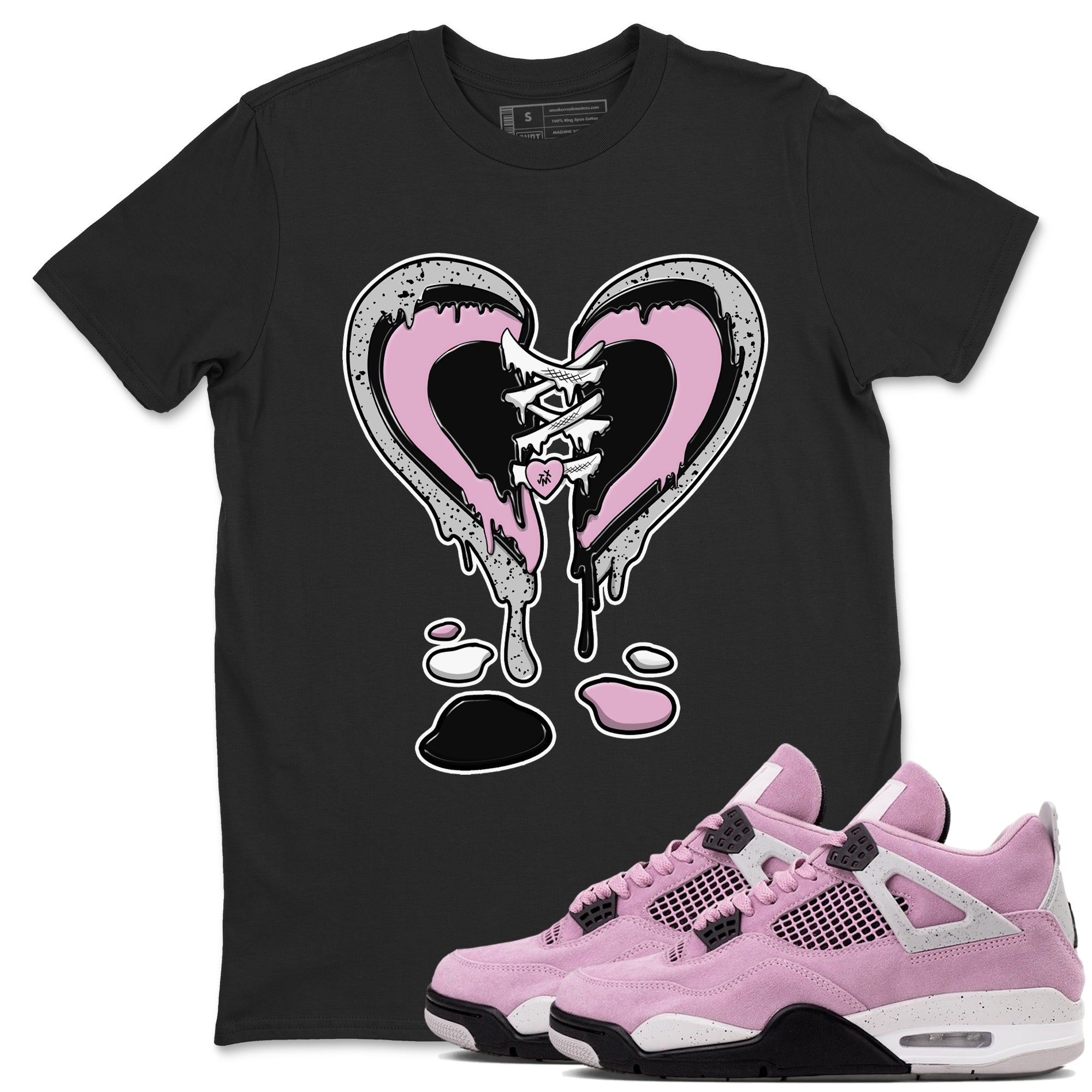 Melting Heart snkmatch Tees - Air Jordan 4 Orchid