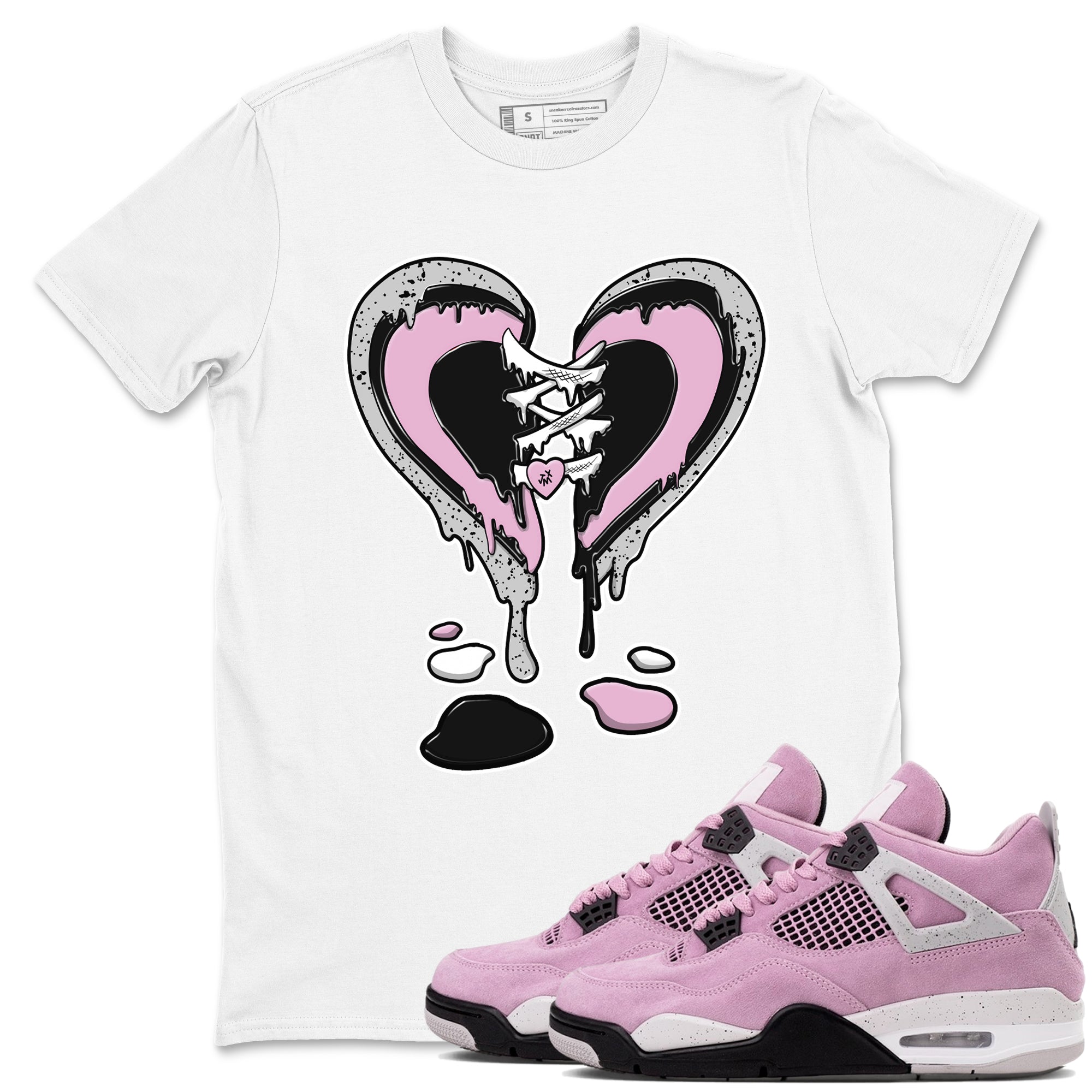 Melting Heart snkmatch Tees - Air Jordan 4 Orchid