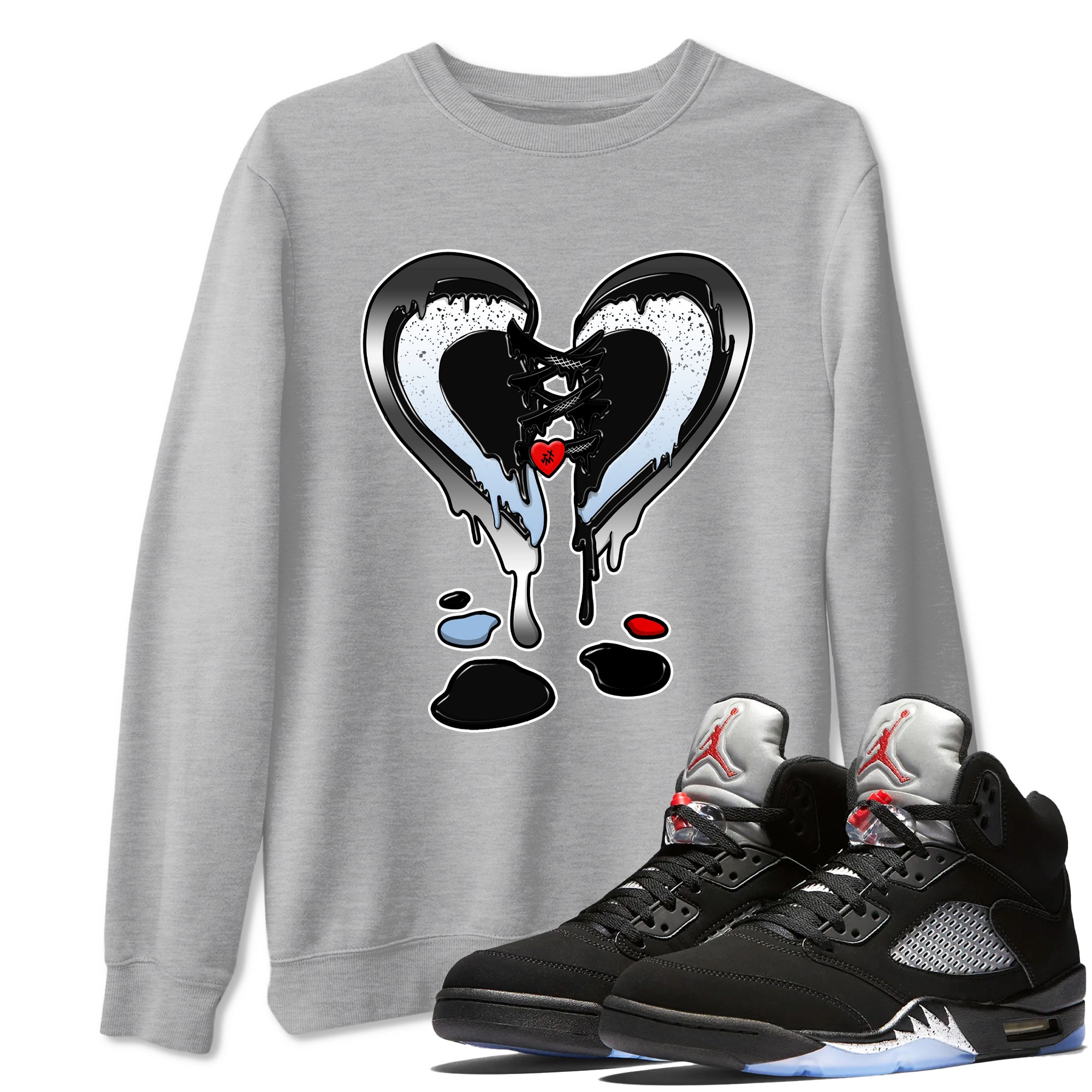 Melting Heart snkmatch Tees - Air Jordan 5 Reimagined