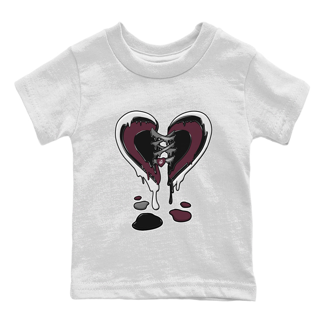 Melting Heart Kids Tops - Air Jordan 5 Burgundy