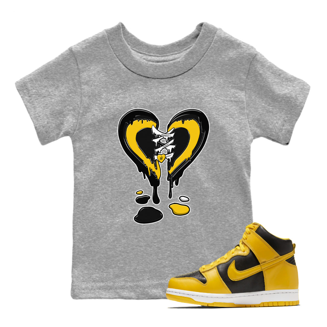 Melting Heart snkmatch Tees Kids - Dunk High Pollen