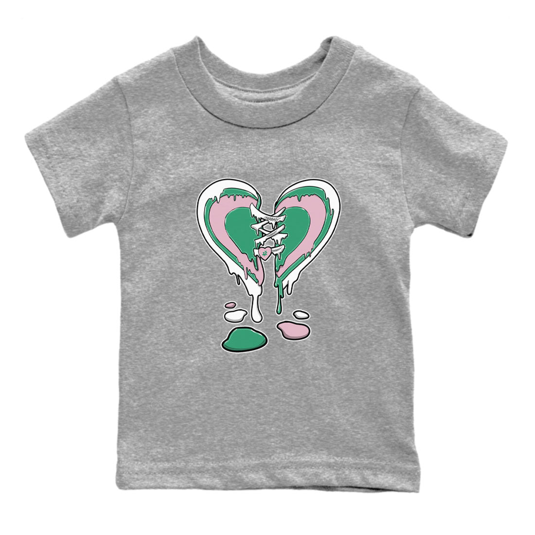 Melting Heart snkmatch Tees Kids - Dunk Medium Soft Pink Malachite