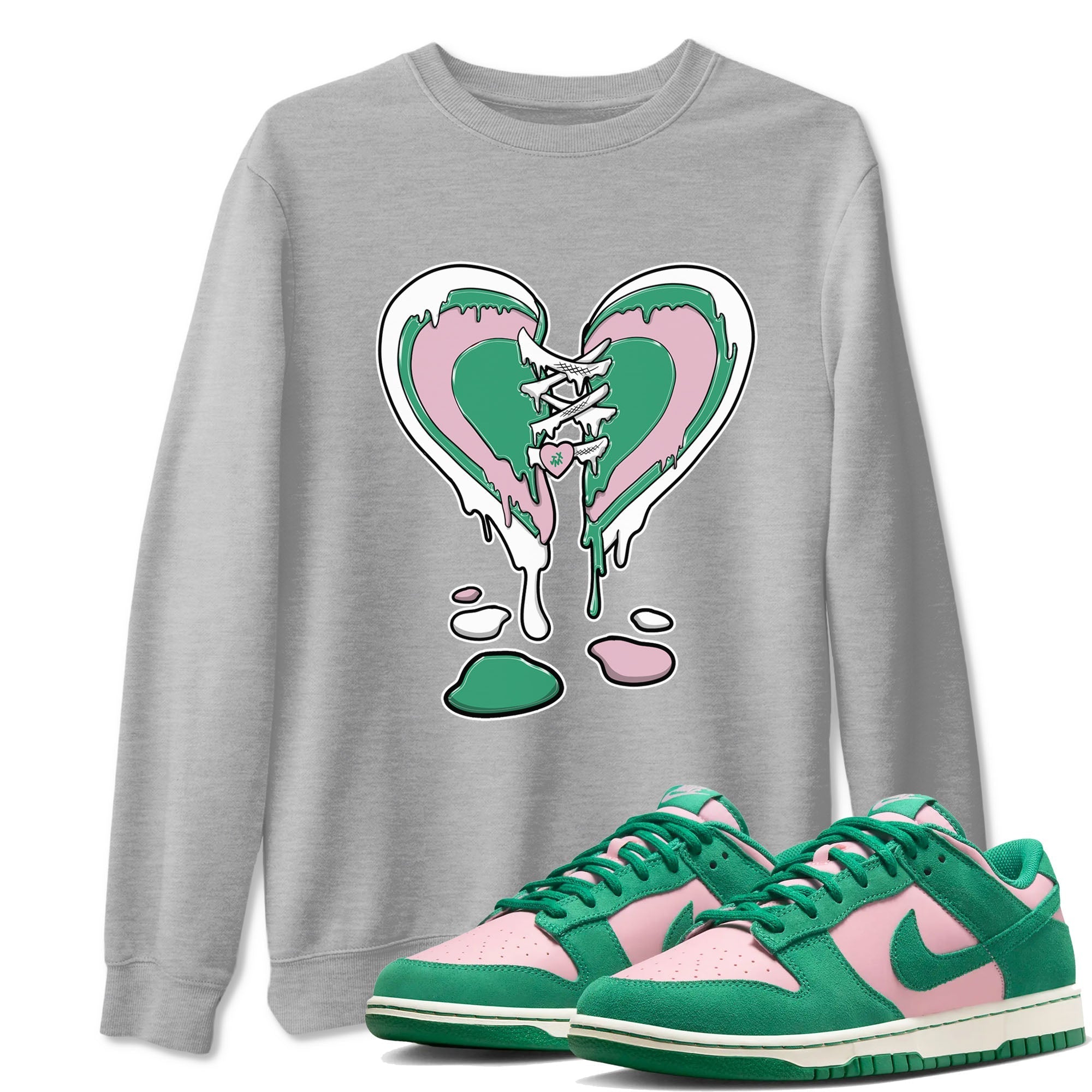 Melting Heart snkmatch Tees - Dunk Medium Soft Pink Malachite