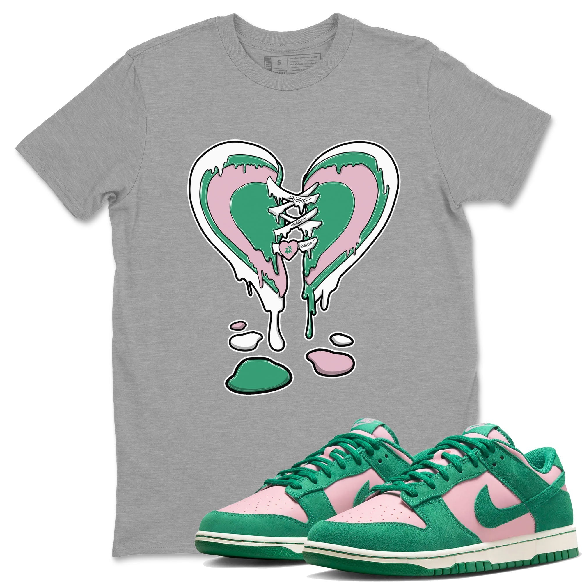 Melting Heart snkmatch Tees - Dunk Medium Soft Pink Malachite