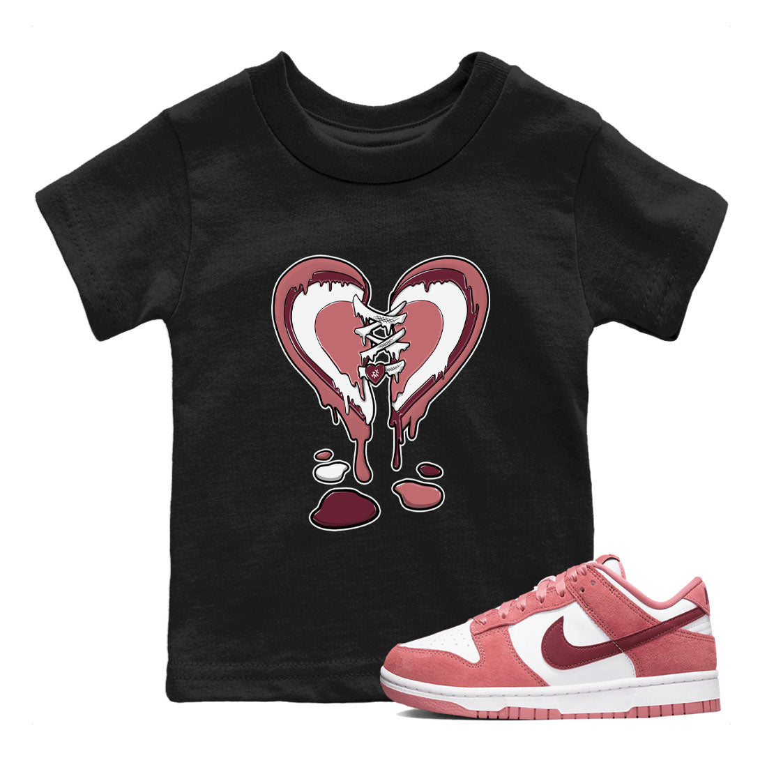 Melting Heart snkmatch Tee Kids - Dunk Valentines Day 2024